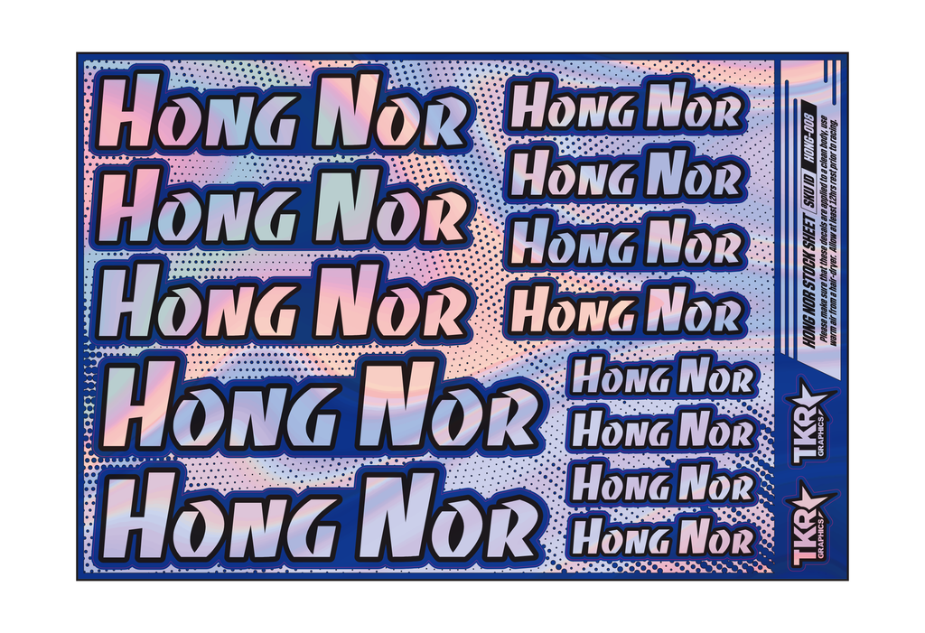 HOLOGRAPHIC HONG NOR A5 STOCK SHEET