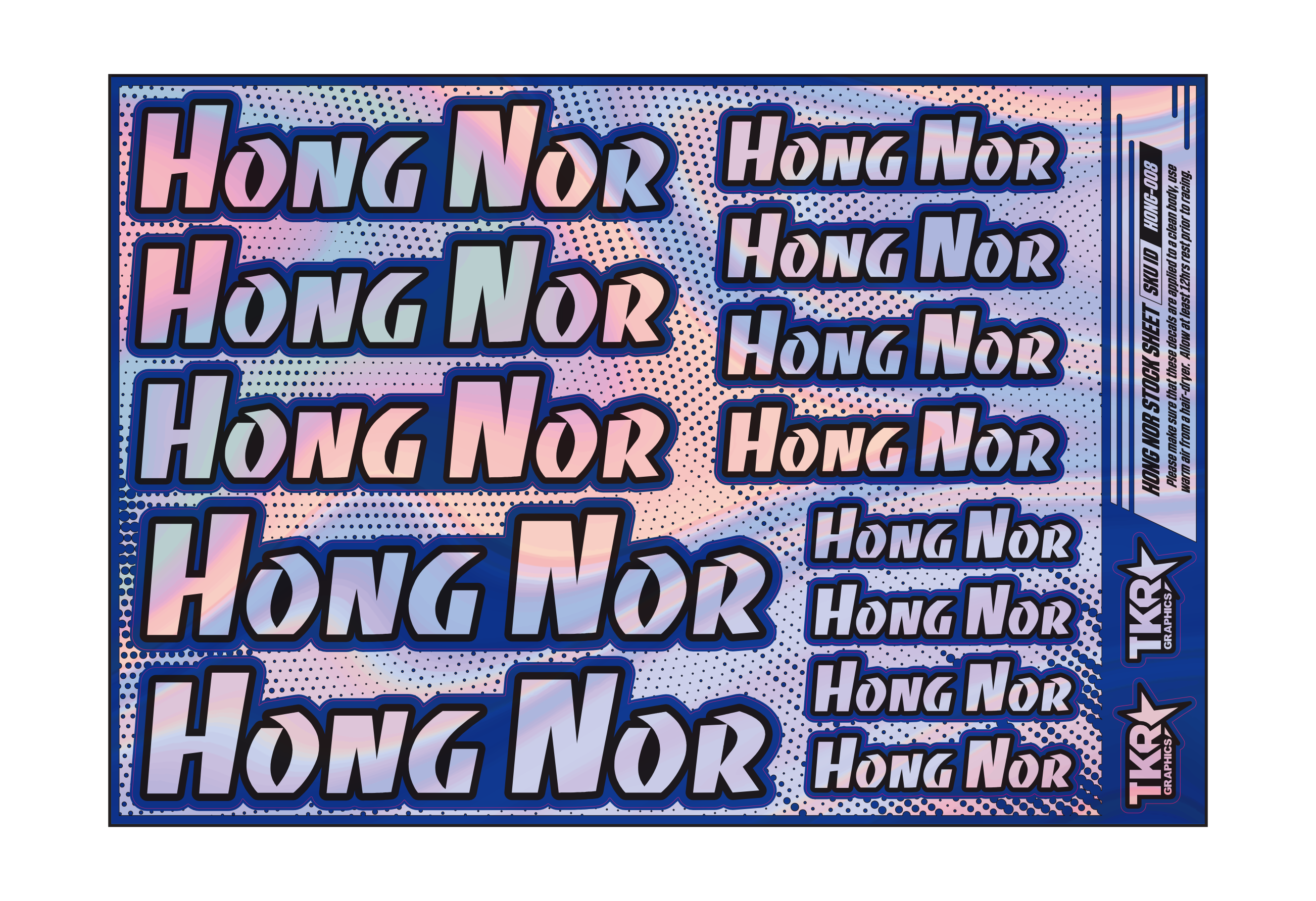 HOLOGRAPHIC HONG NOR A5 STOCK SHEET