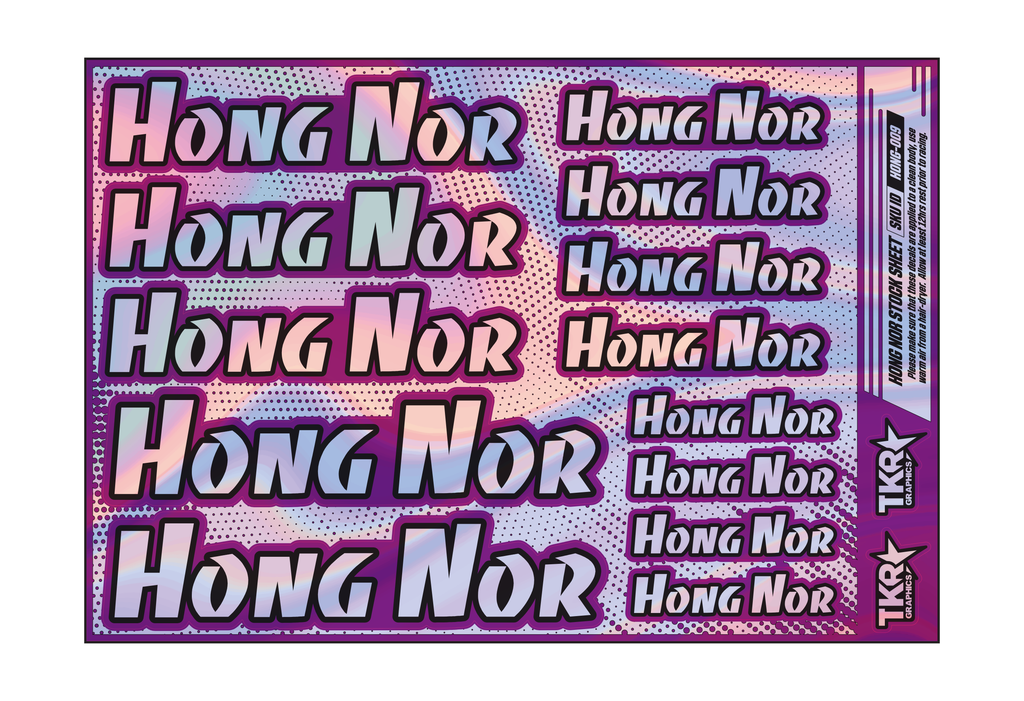 HOLOGRAPHIC HONG NOR A5 STOCK SHEET