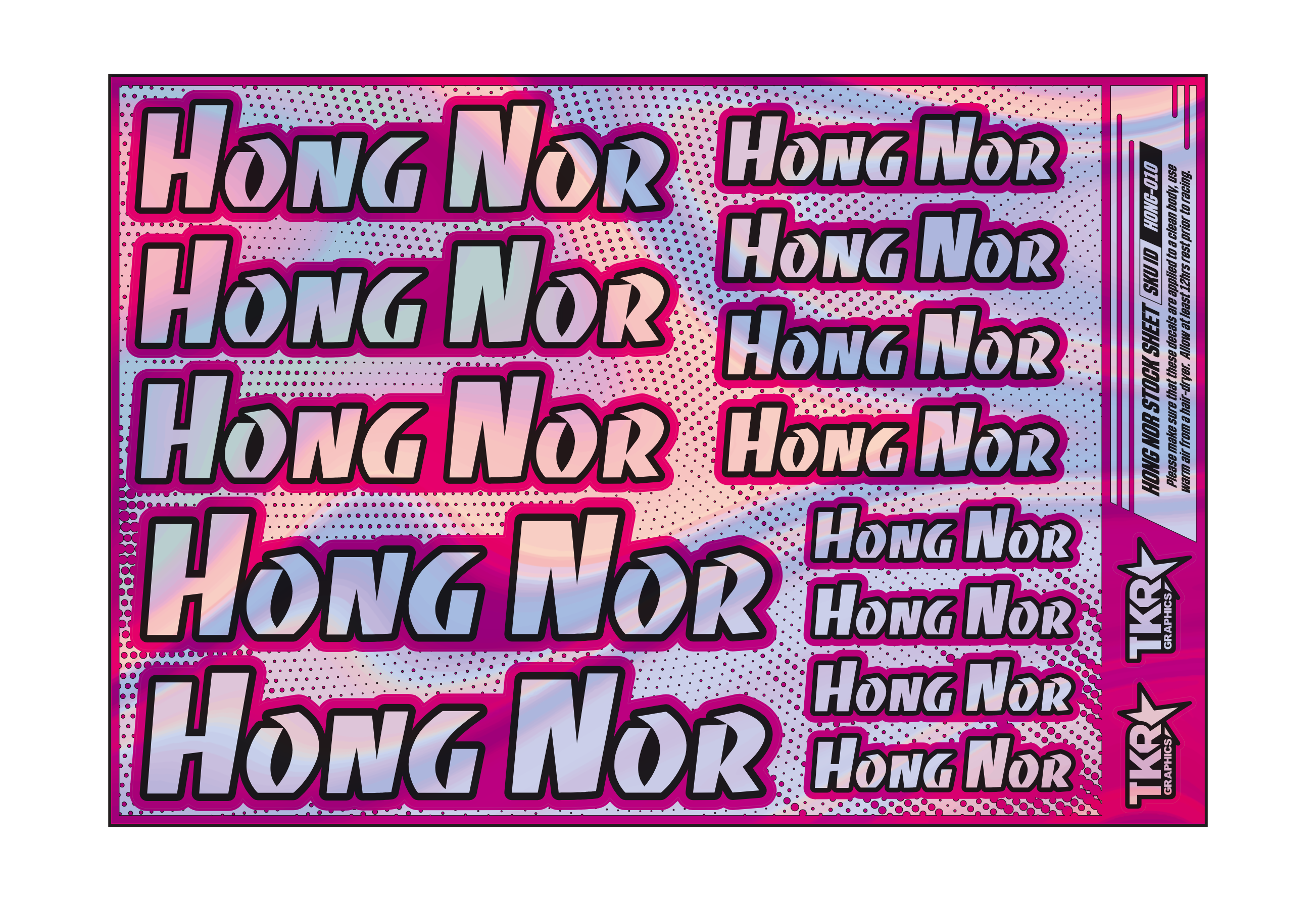 HOLOGRAPHIC HONG NOR A5 STOCK SHEET