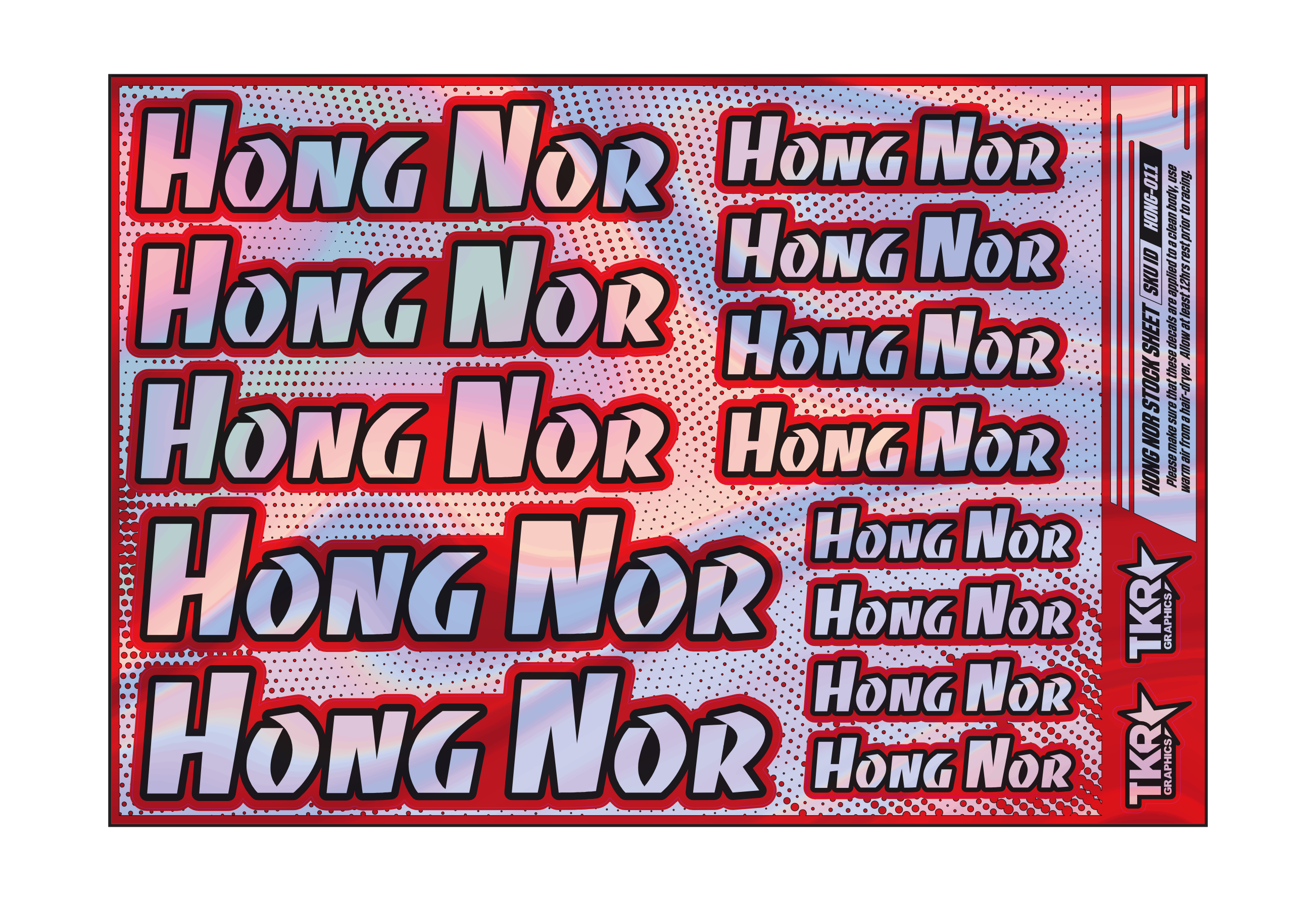 HOLOGRAPHIC HONG NOR A5 STOCK SHEET