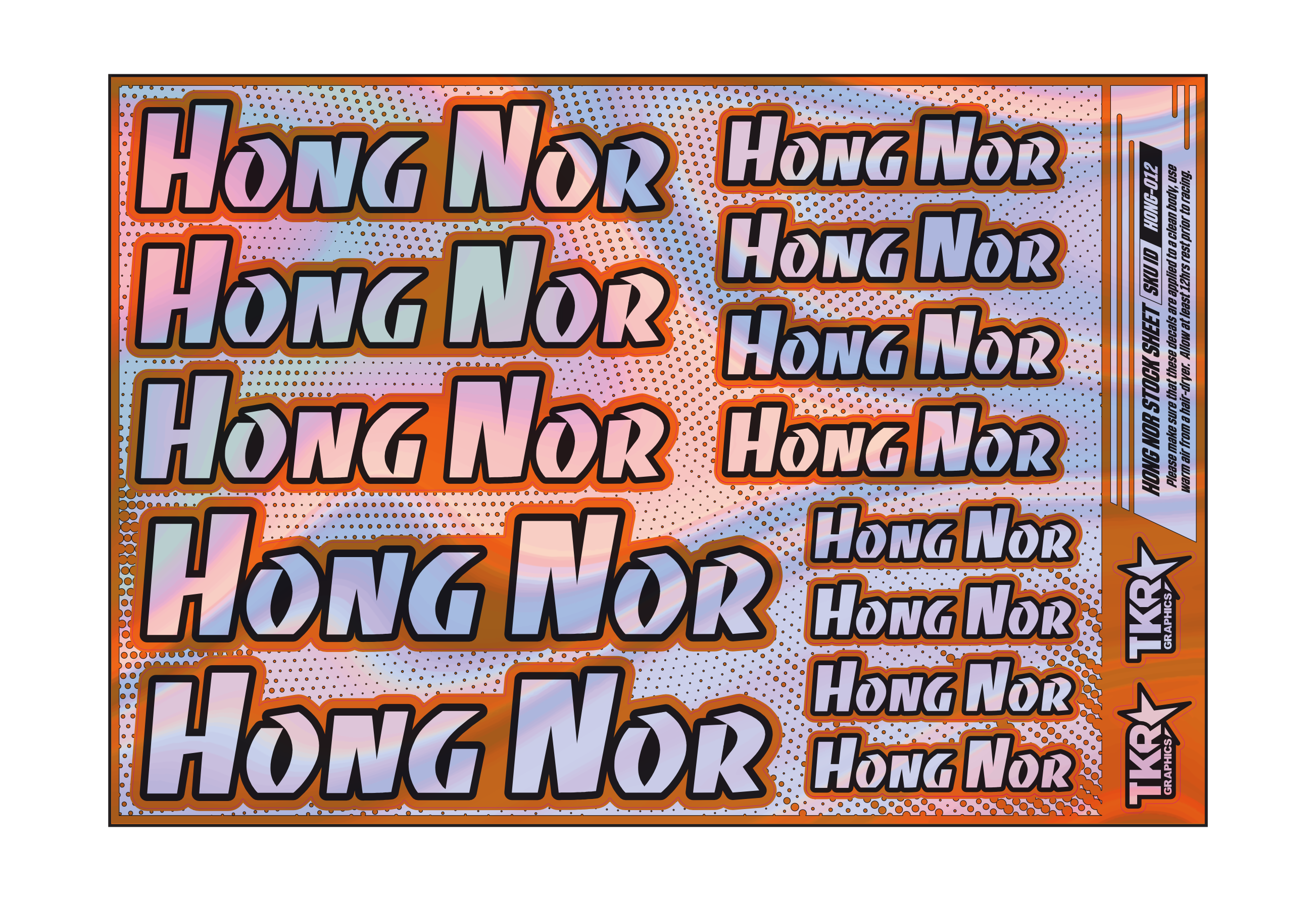 HOLOGRAPHIC HONG NOR A5 STOCK SHEET