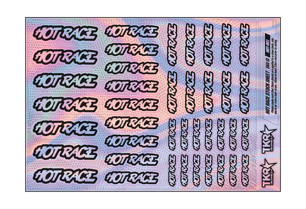 HOLOGRAPHIC HOTRACE A5 STOCK SHEET