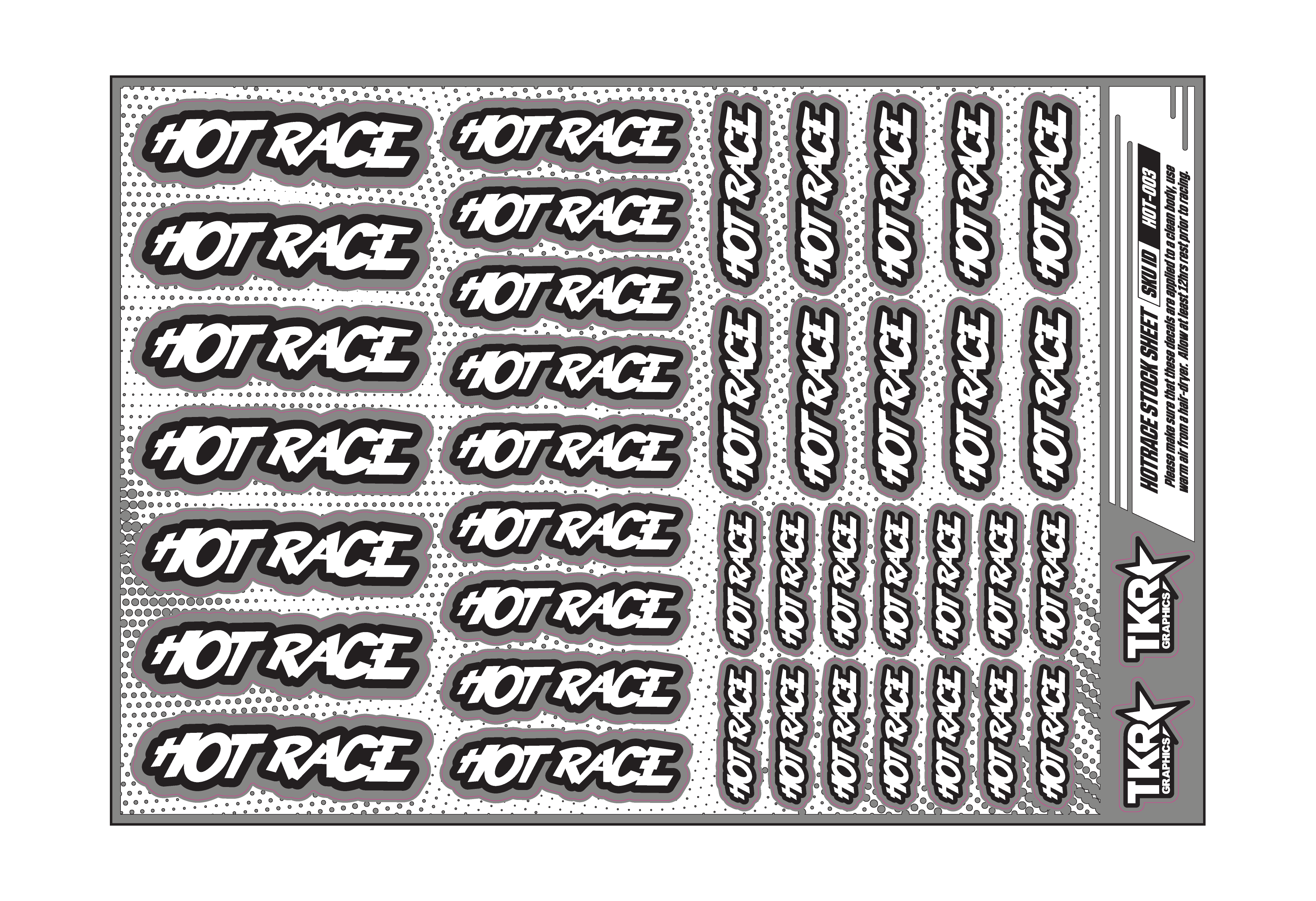 HOTRACE A5 STOCK SHEET