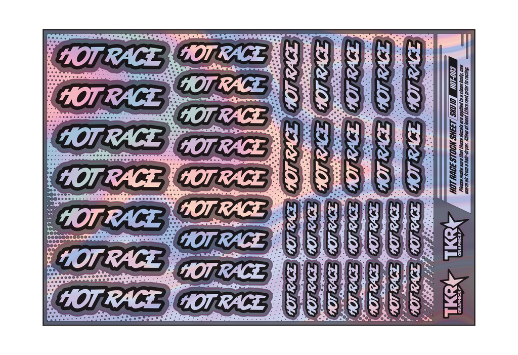 HOLOGRAPHIC HOTRACE A5 STOCK SHEET