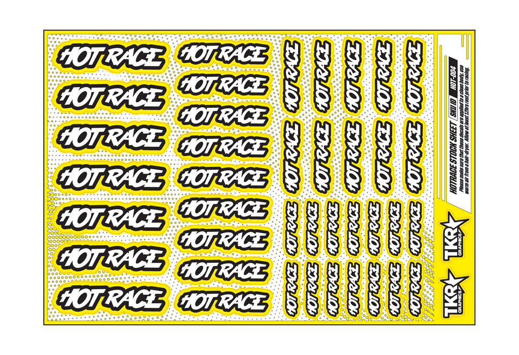 HOTRACE A5 STOCK SHEET