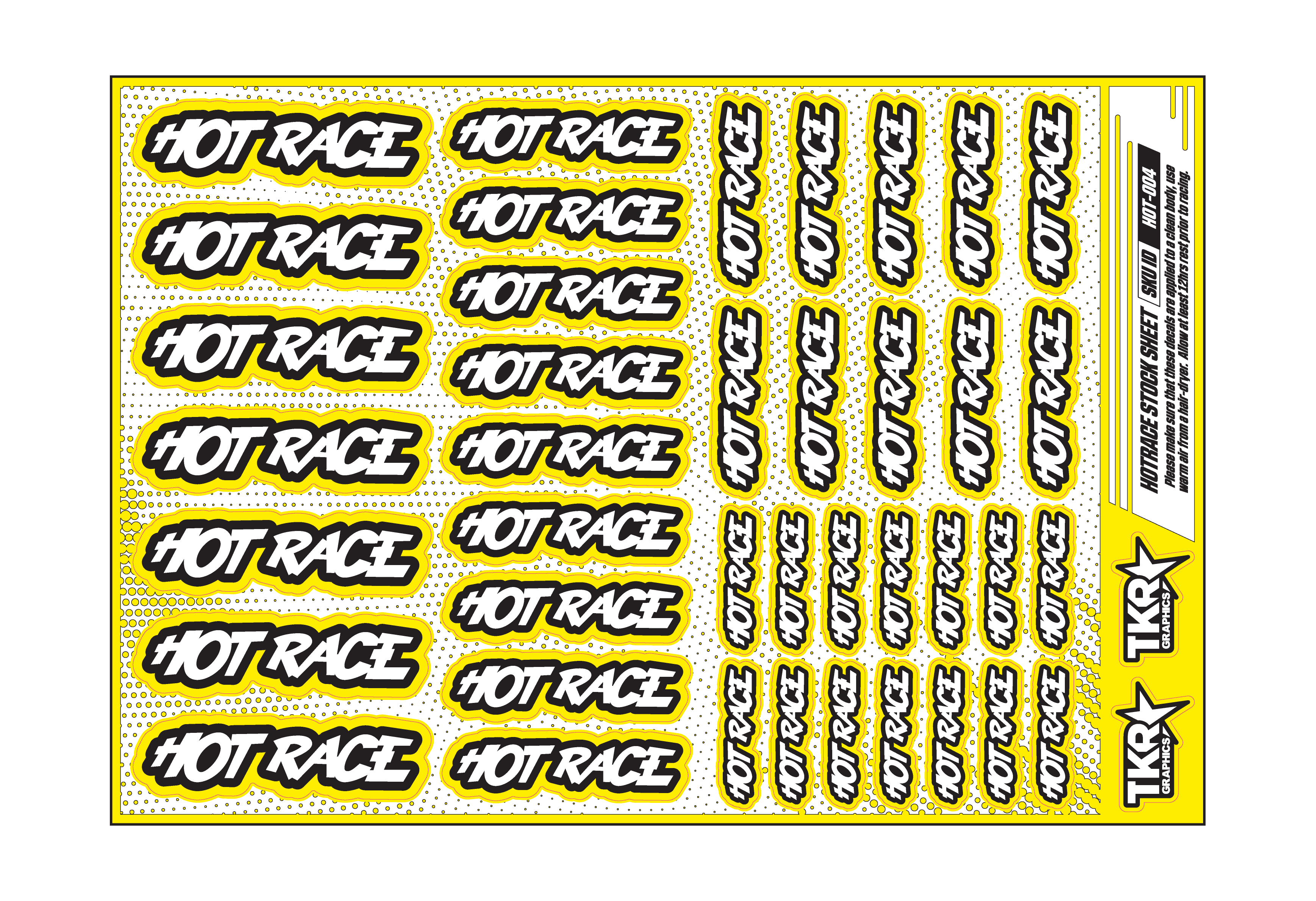 HOTRACE A5 STOCK SHEET