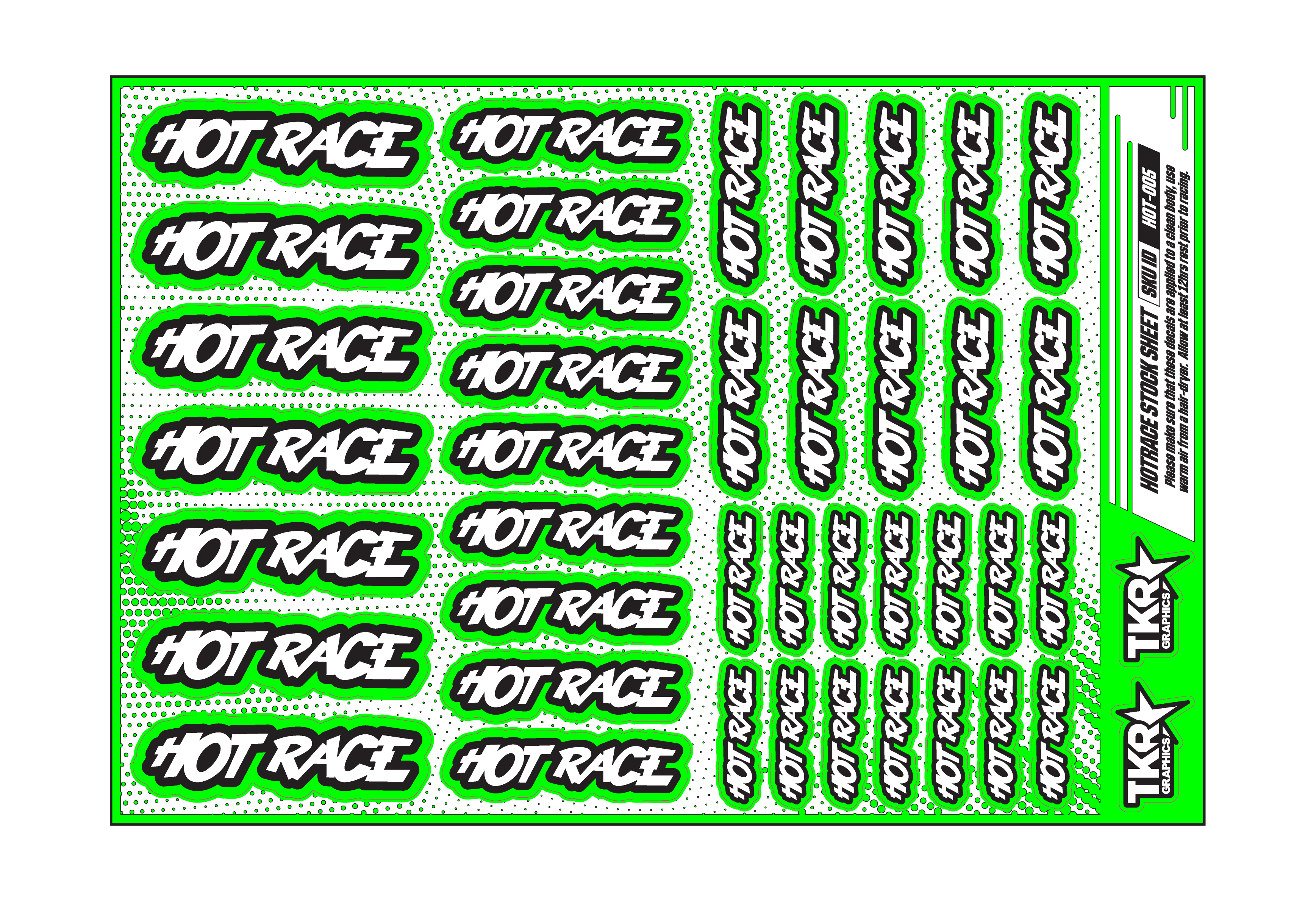 HOTRACE A5 STOCK SHEET