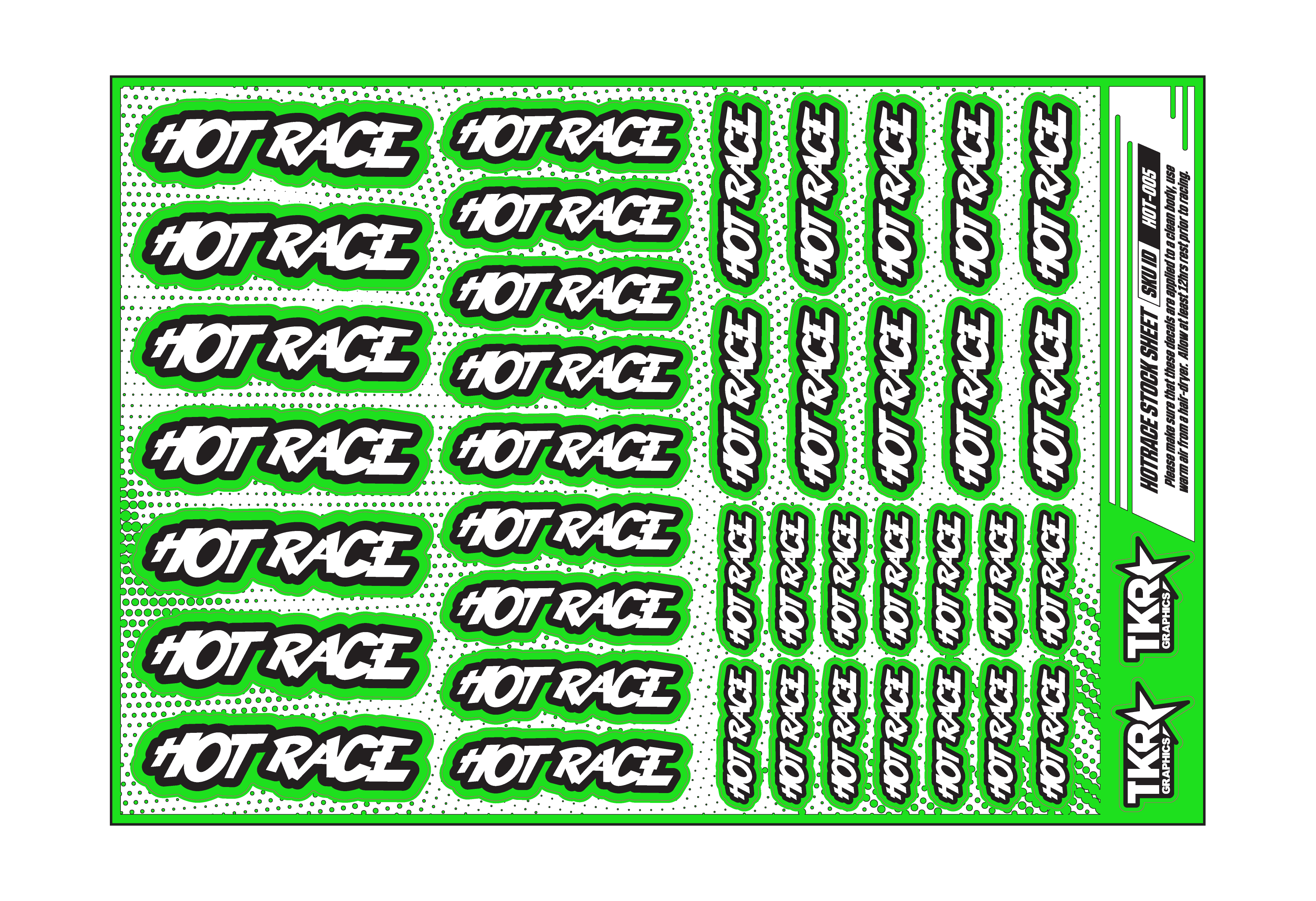 HOTRACE A5 STOCK SHEET