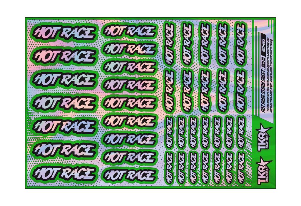 HOLOGRAPHIC HOTRACE A5 STOCK SHEET