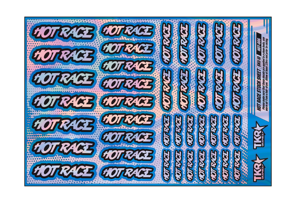 HOLOGRAPHIC HOTRACE A5 STOCK SHEET