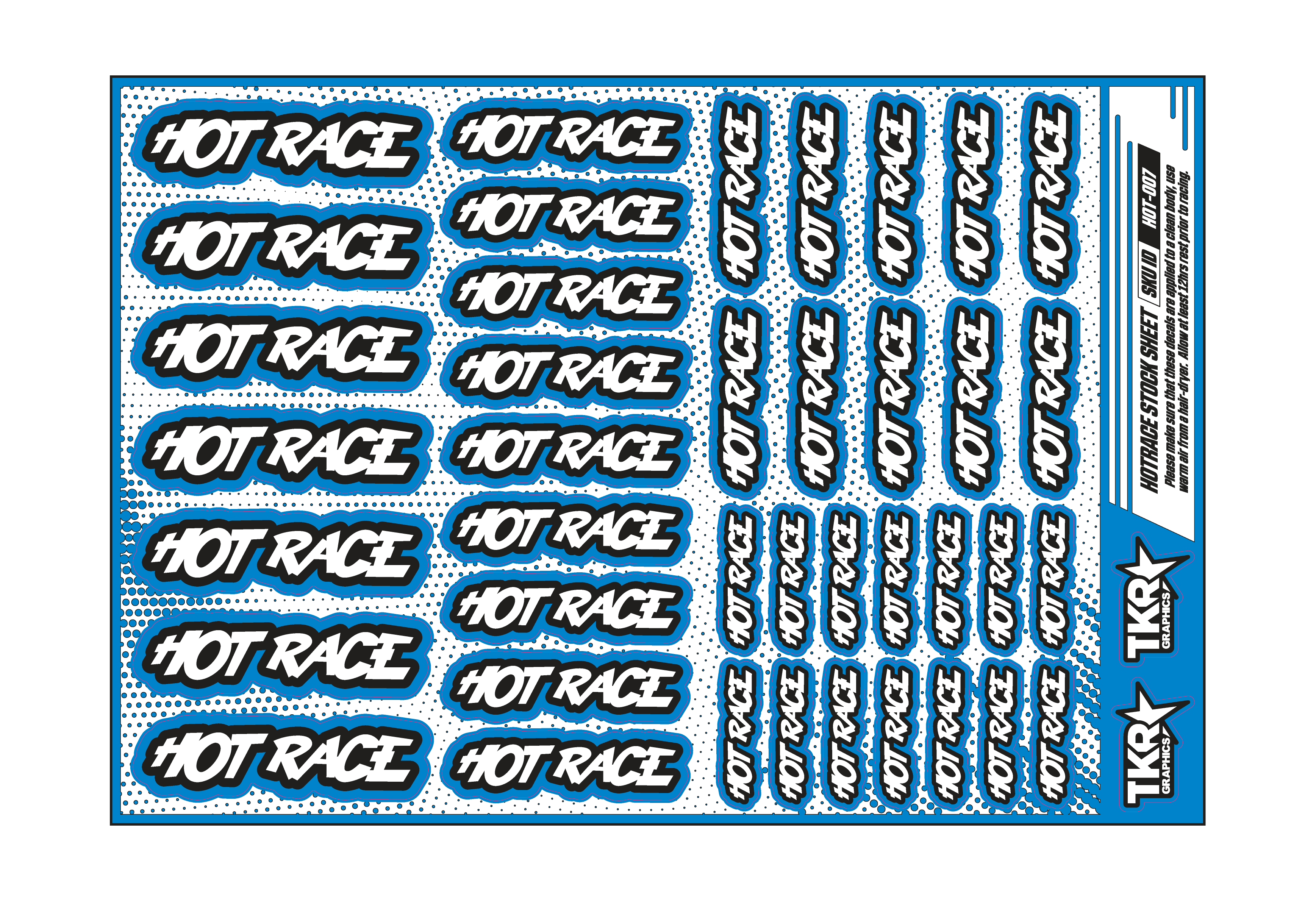 HOTRACE A5 STOCK SHEET