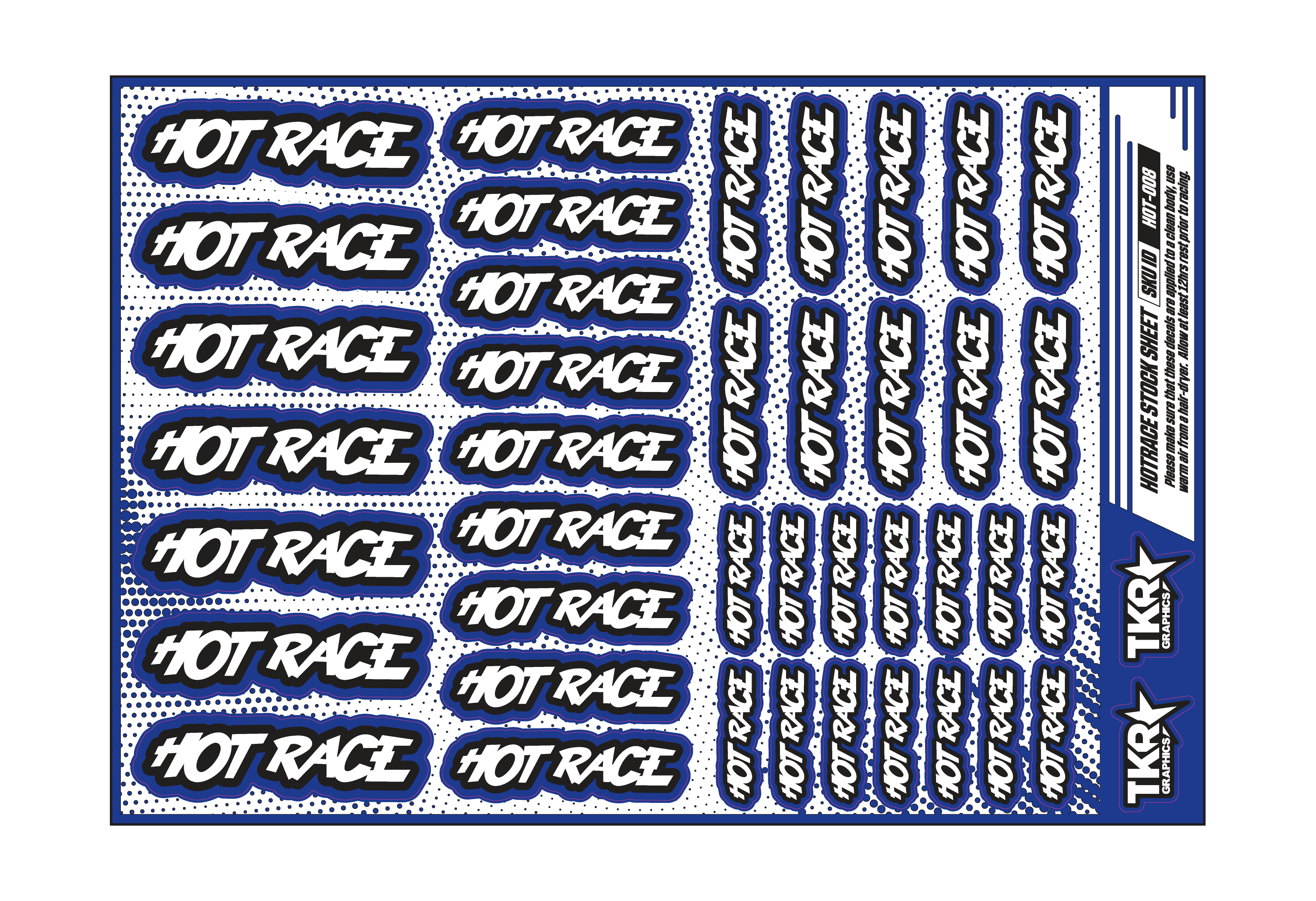 HOTRACE A5 STOCK SHEET