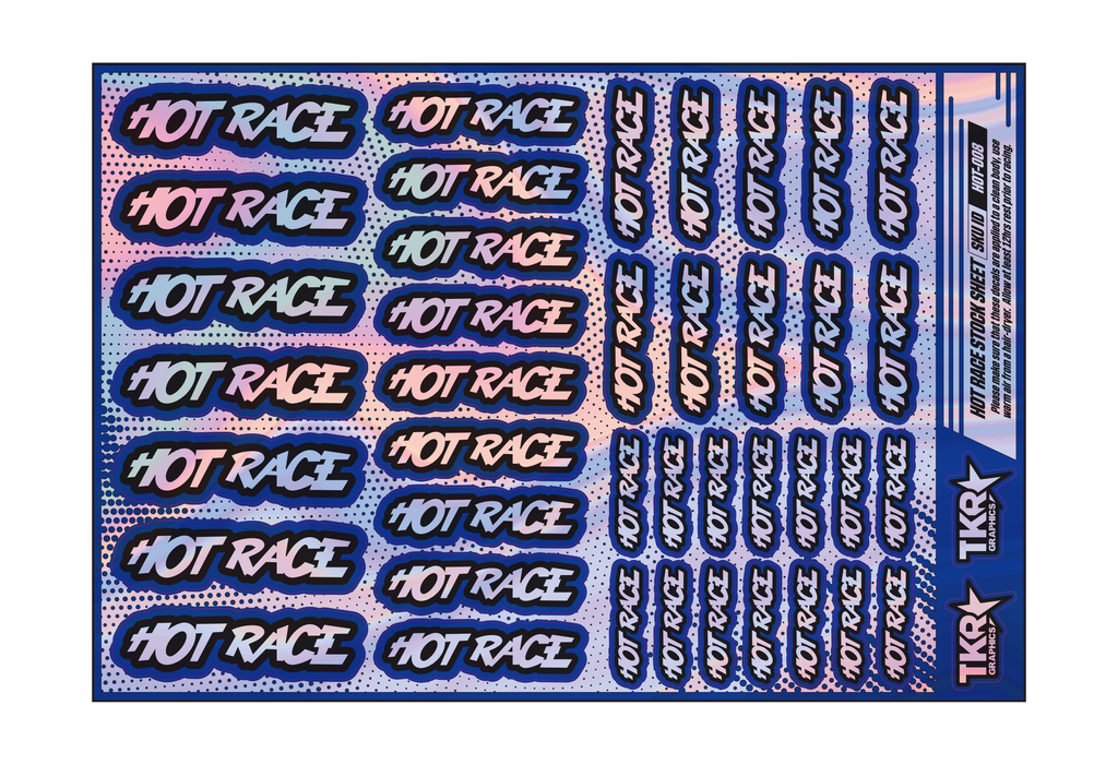HOLOGRAPHIC HOTRACE A5 STOCK SHEET