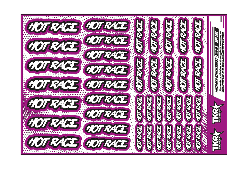 HOTRACE A5 STOCK SHEET