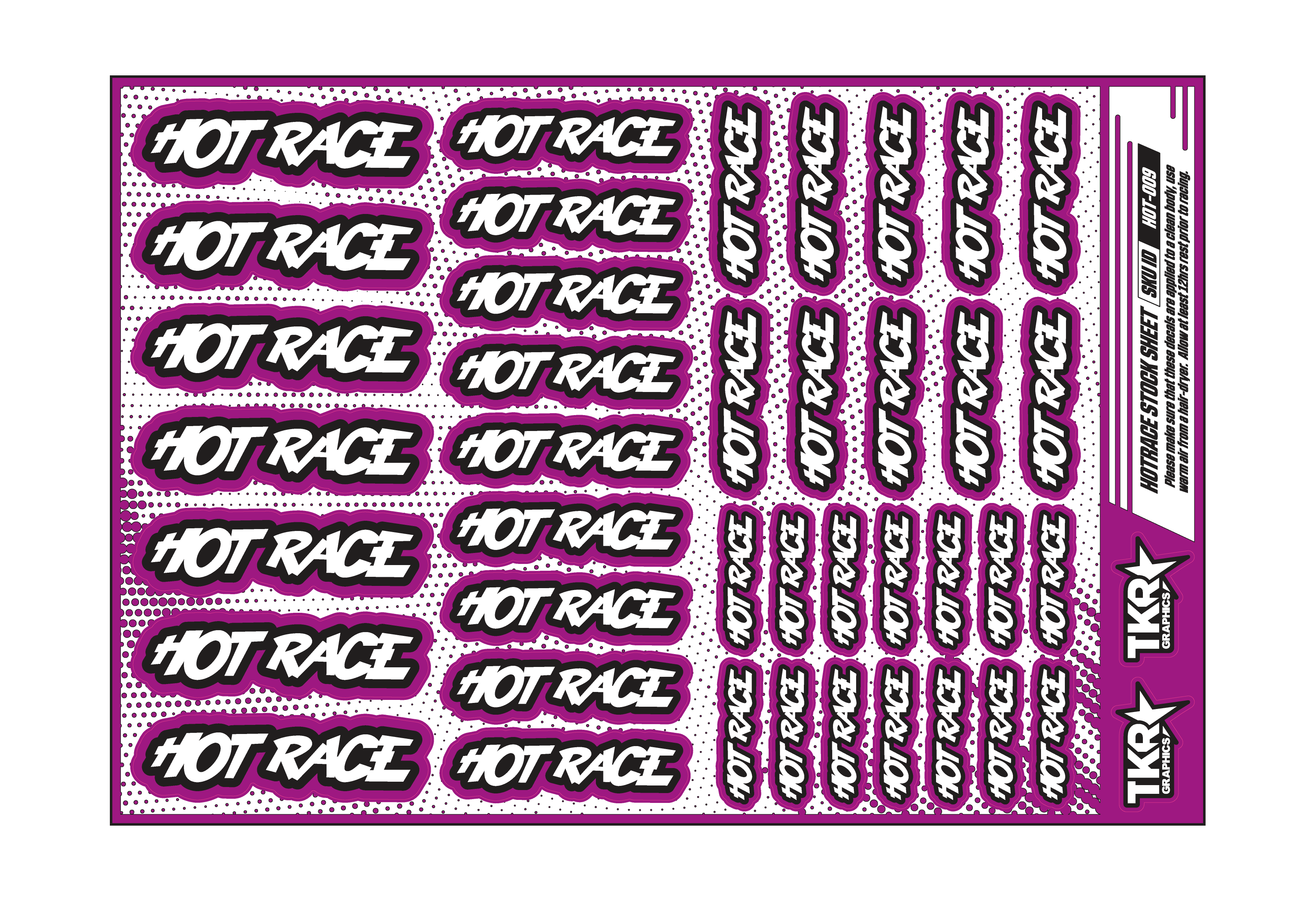 HOTRACE A5 STOCK SHEET