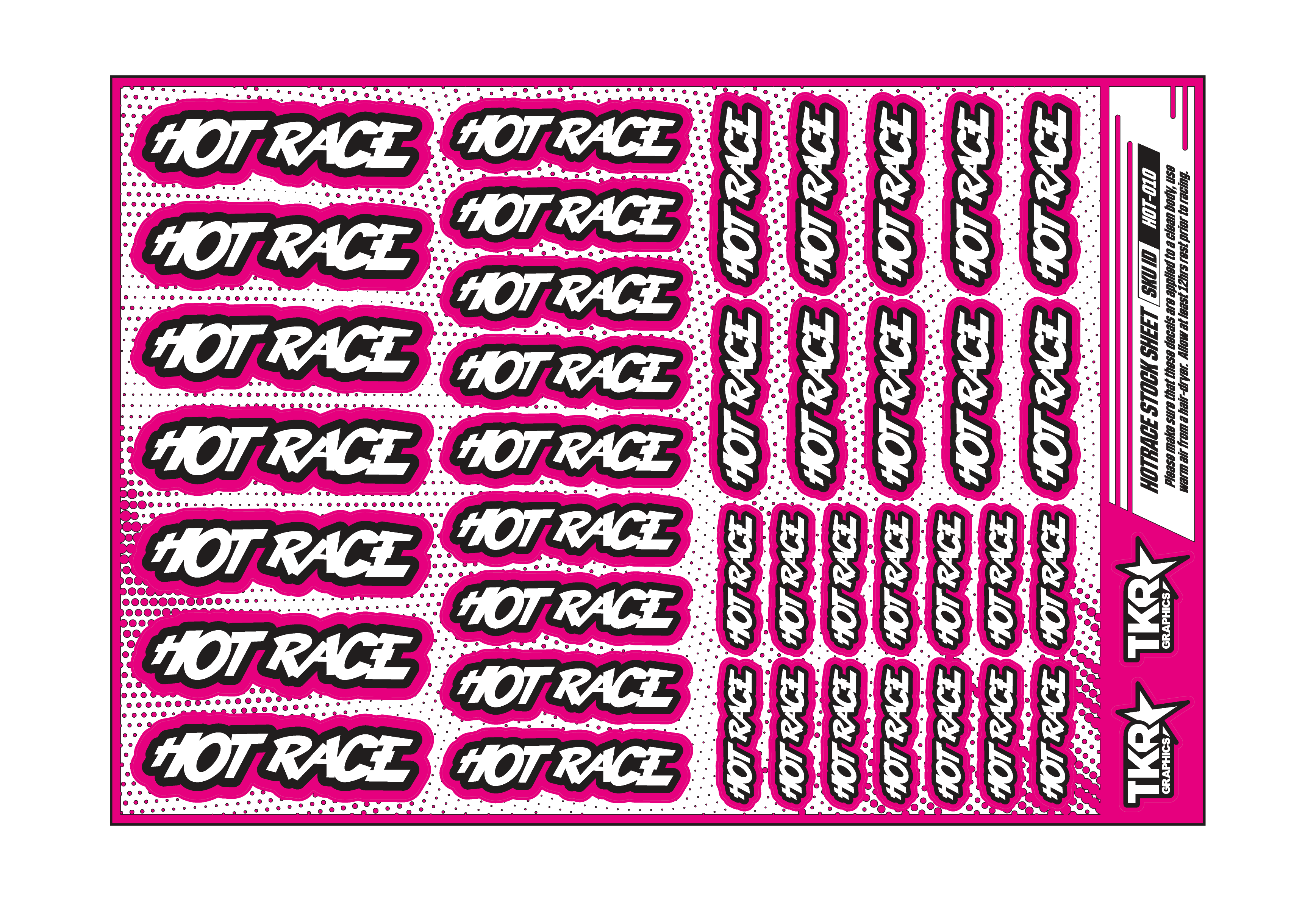 HOTRACE A5 STOCK SHEET