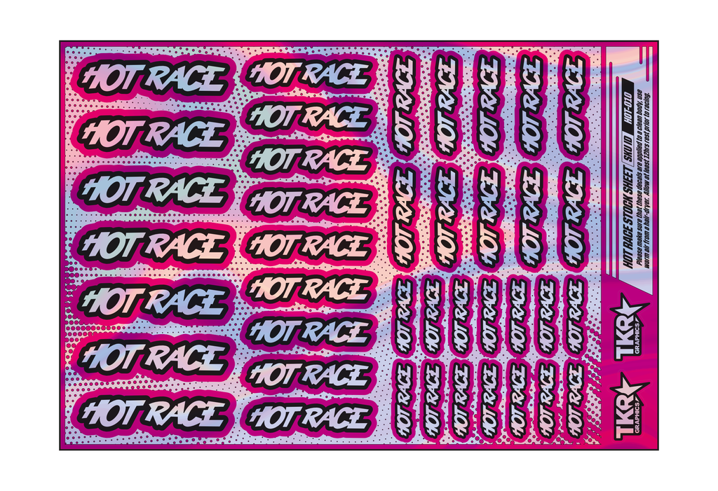 HOLOGRAPHIC HOTRACE A5 STOCK SHEET