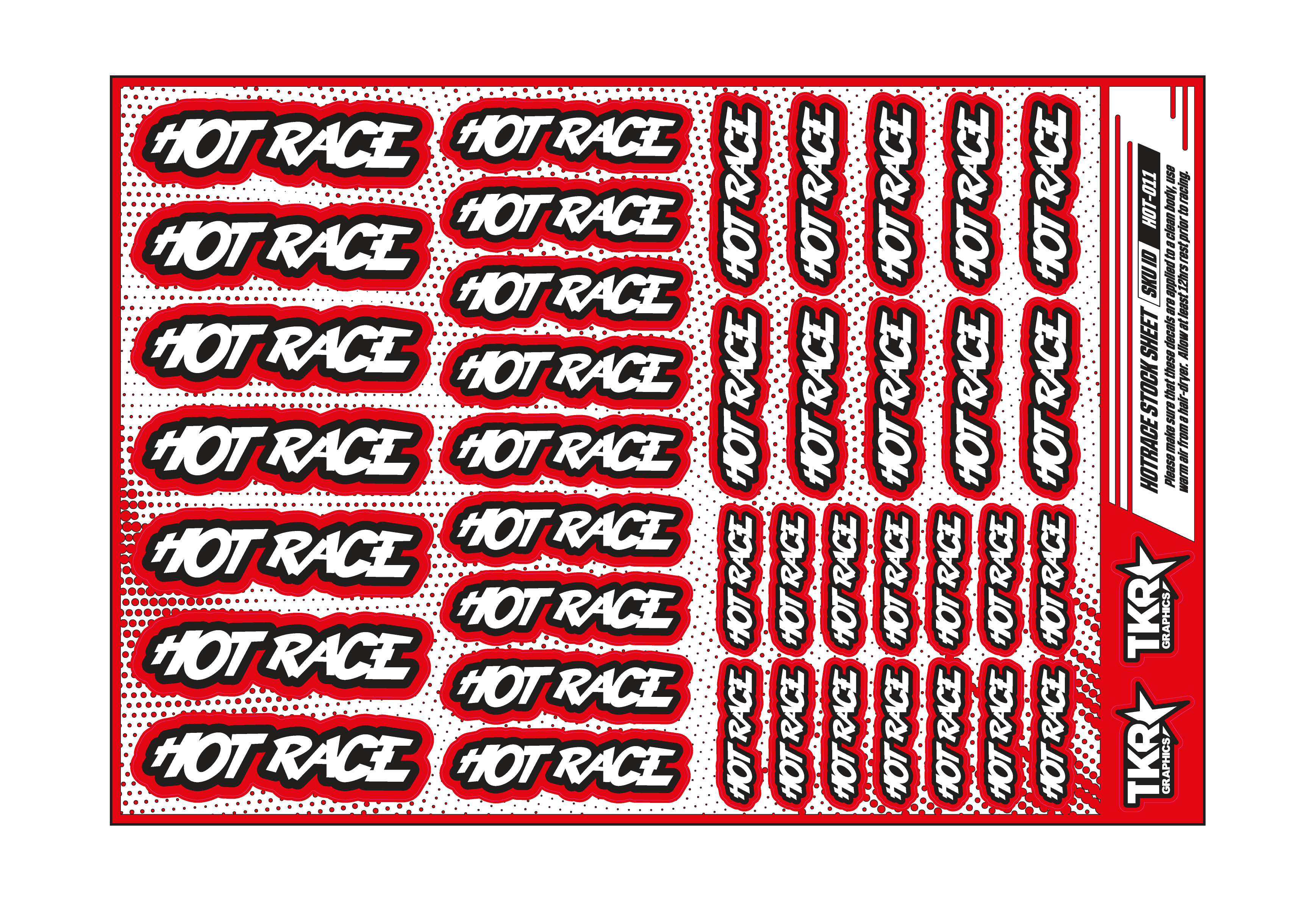 HOTRACE A5 STOCK SHEET