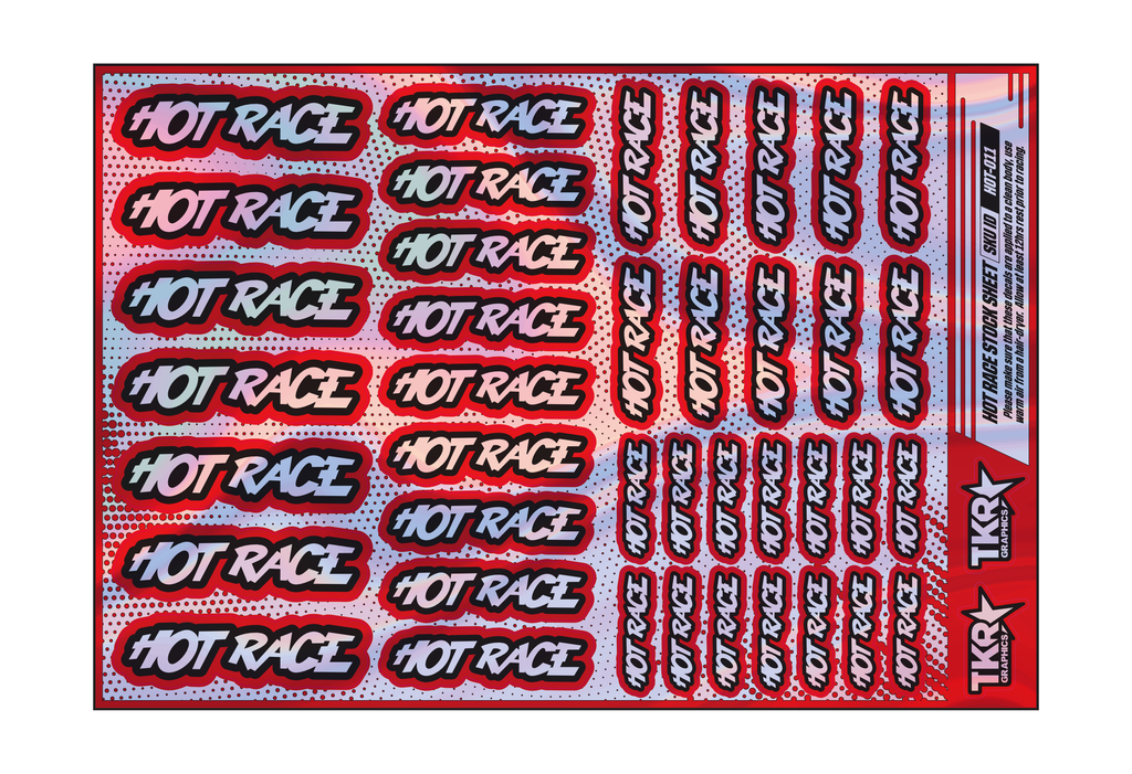 HOLOGRAPHIC HOTRACE A5 STOCK SHEET