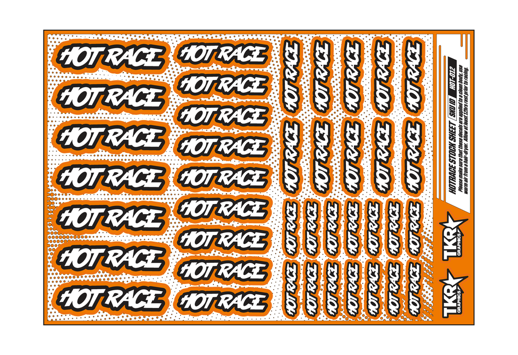 HOTRACE A5 STOCK SHEET