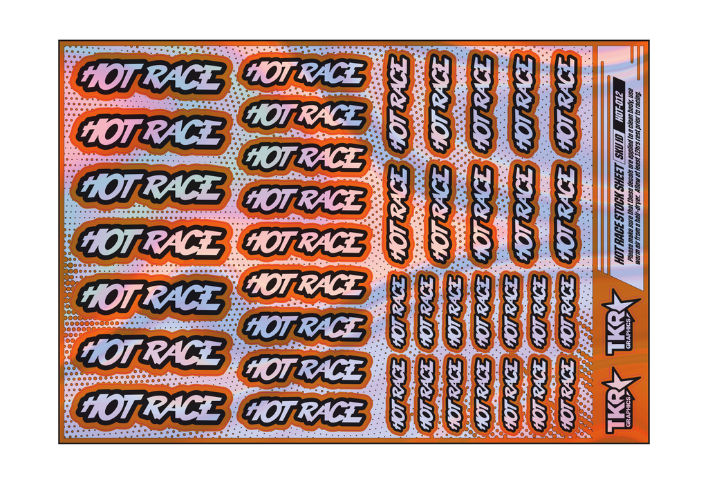 HOLOGRAPHIC HOTRACE A5 STOCK SHEET