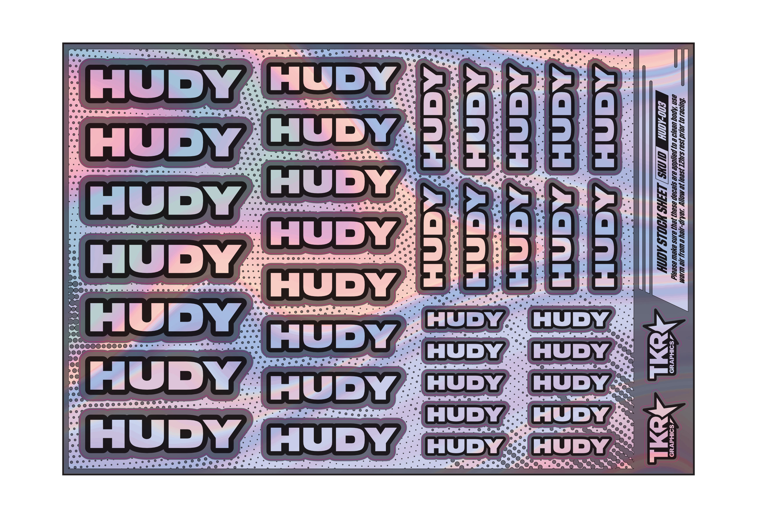 HOLOGRAPHIC HUDY A5 STOCK SHEET