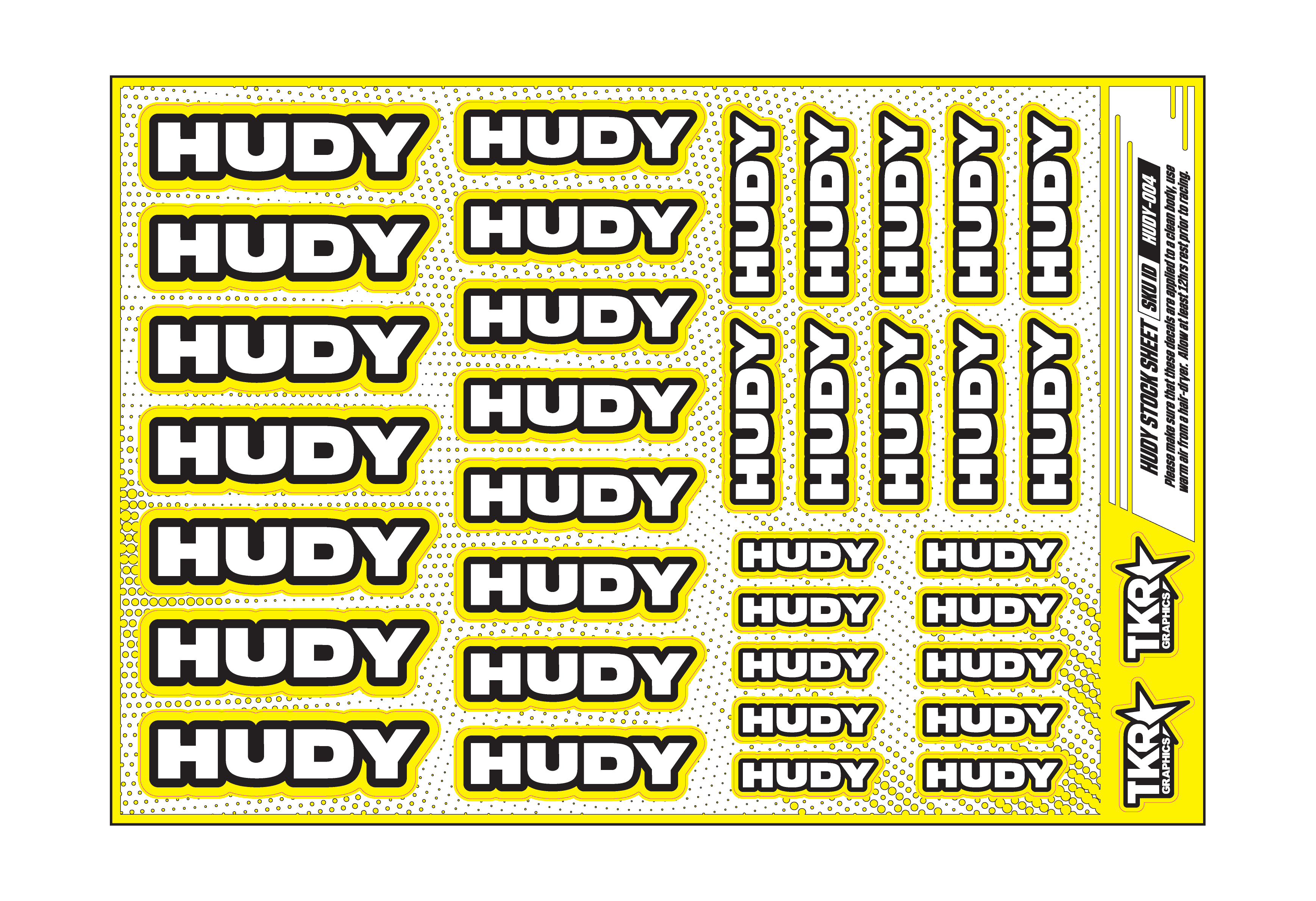 HUDY A5 STOCK SHEET