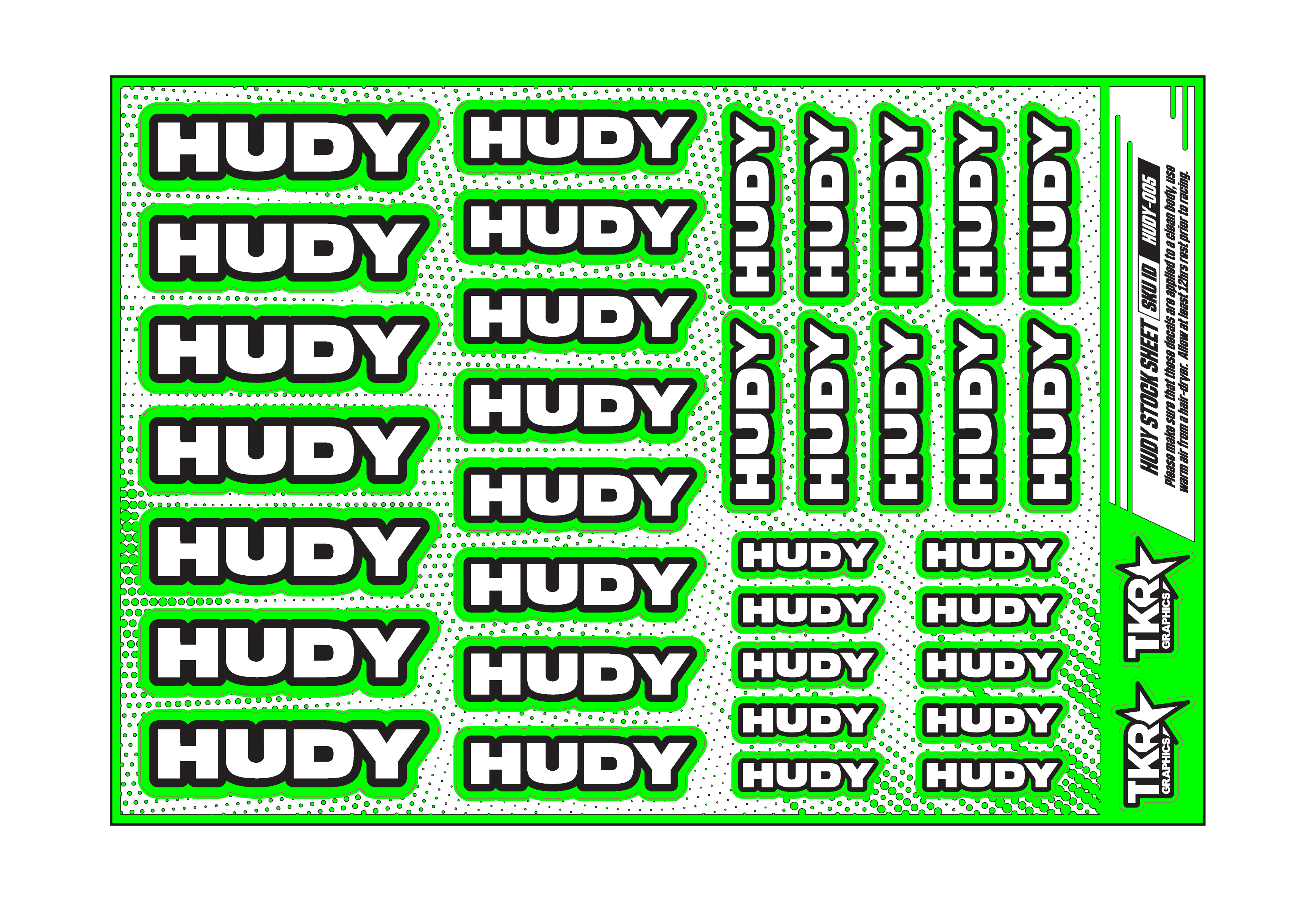 HUDY A5 STOCK SHEET