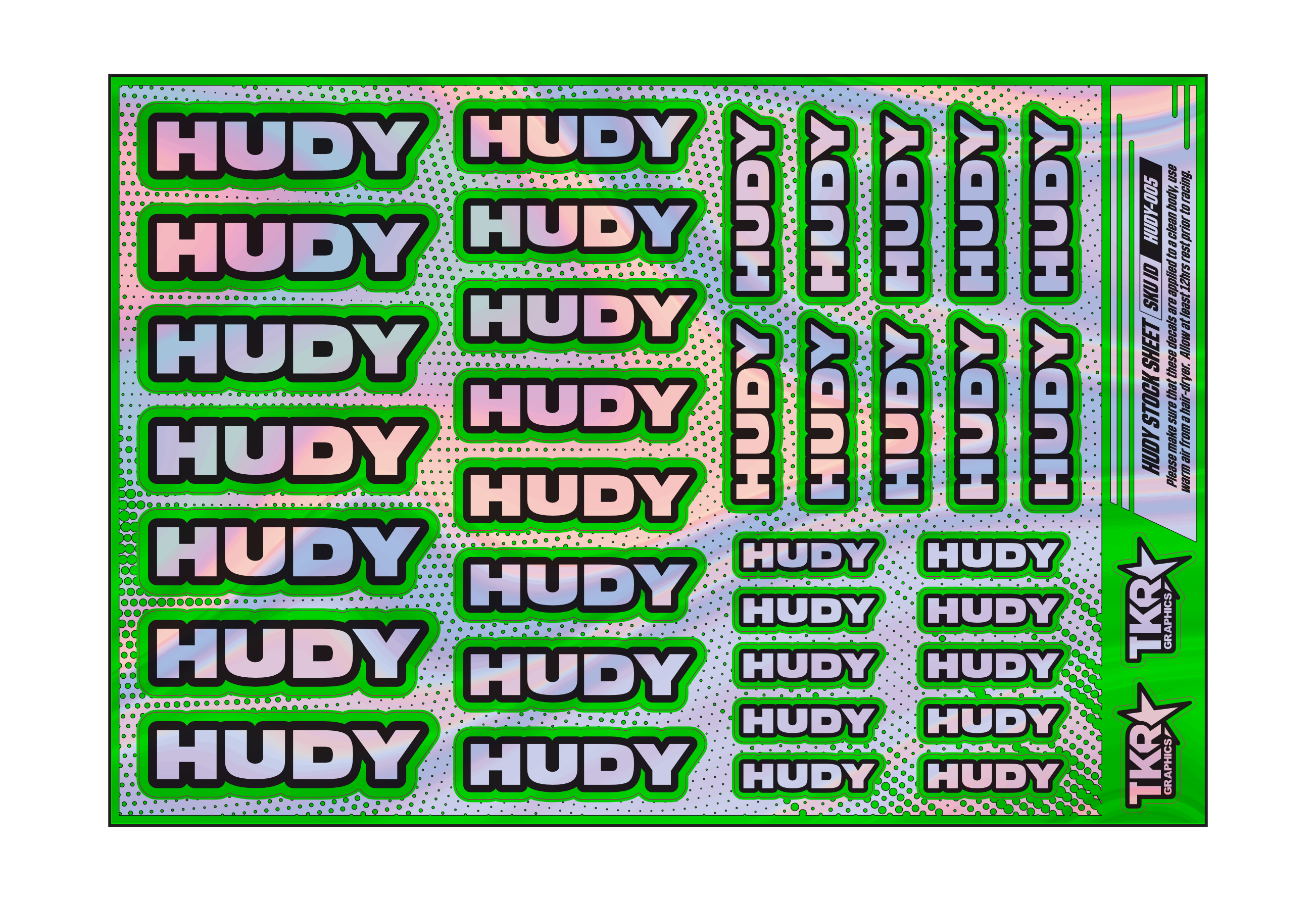 HOLOGRAPHIC HUDY A5 STOCK SHEET