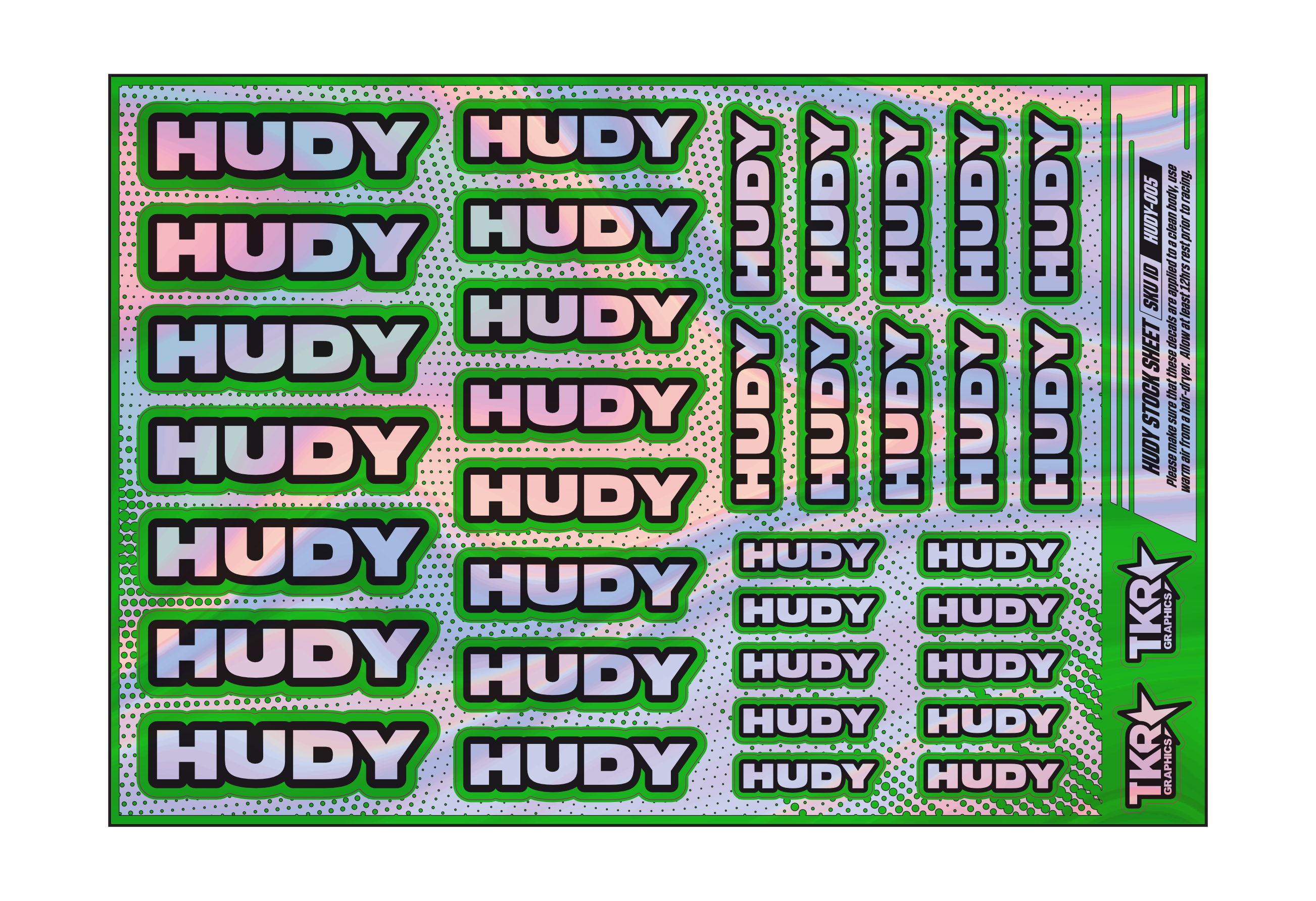HOLOGRAPHIC HUDY A5 STOCK SHEET
