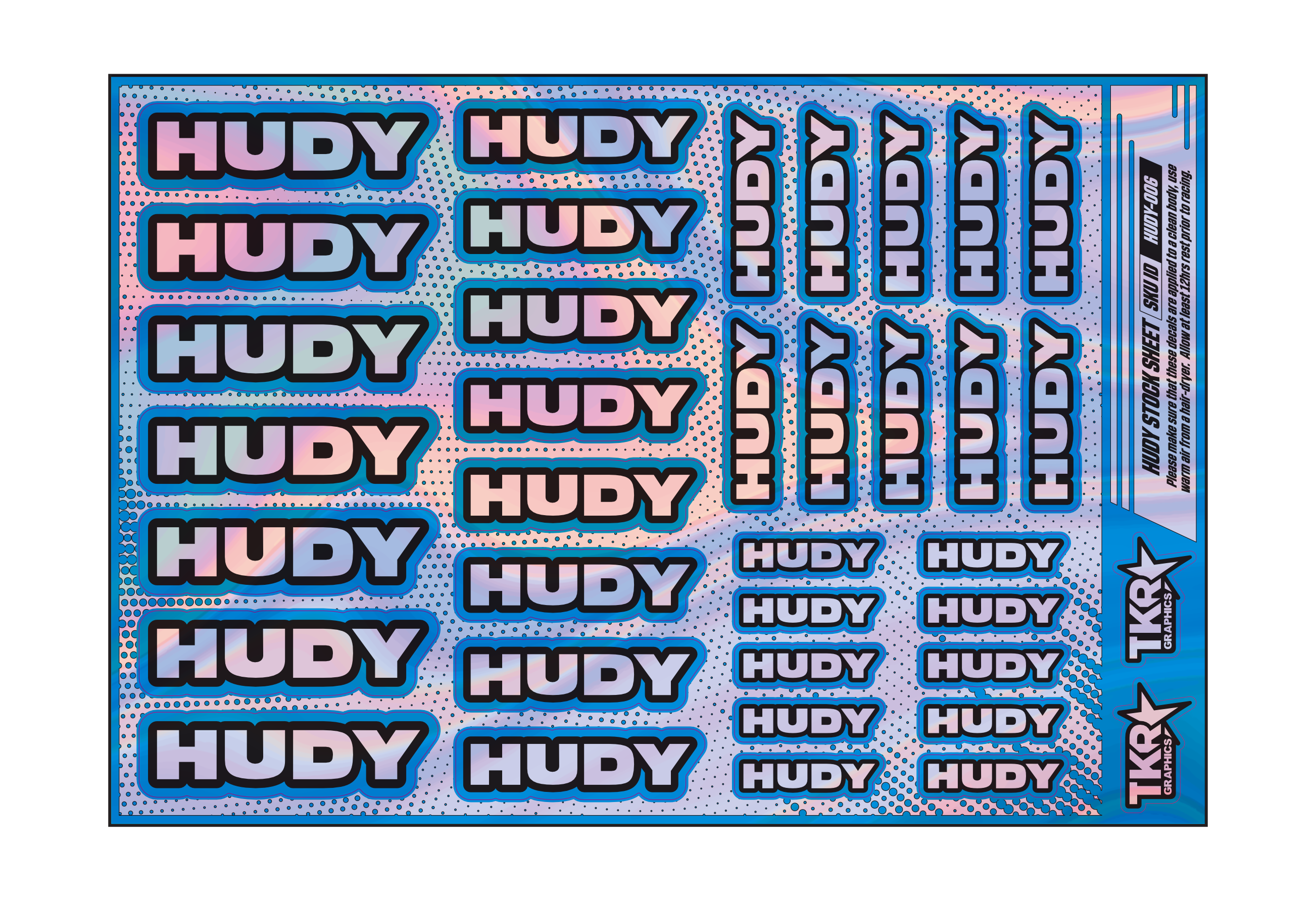 HOLOGRAPHIC HUDY A5 STOCK SHEET
