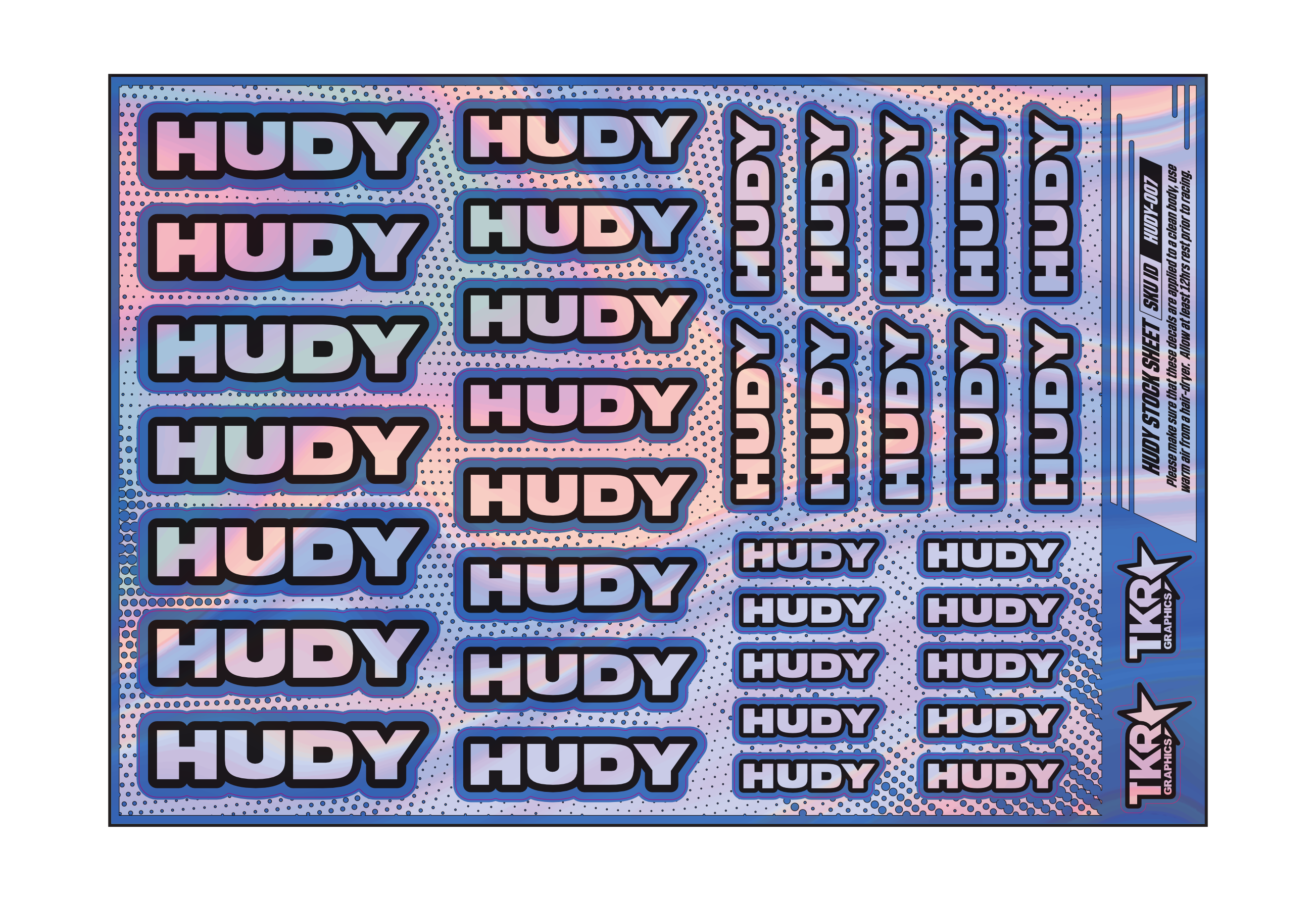 HOLOGRAPHIC HUDY A5 STOCK SHEET