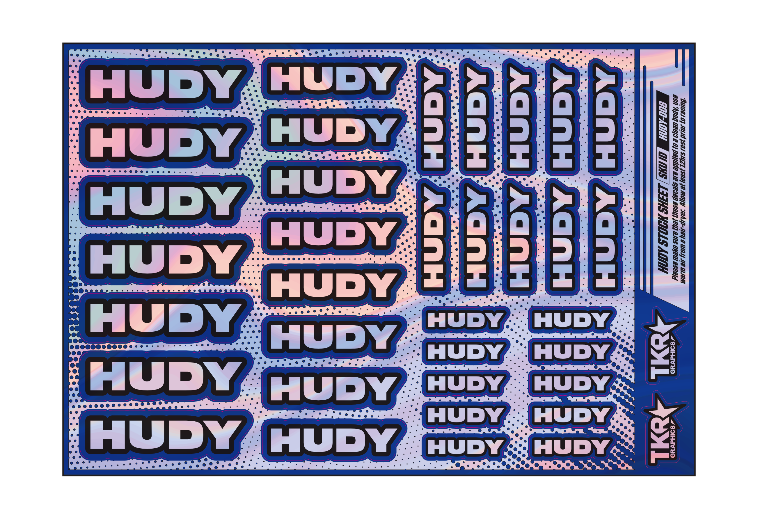 HOLOGRAPHIC HUDY A5 STOCK SHEET