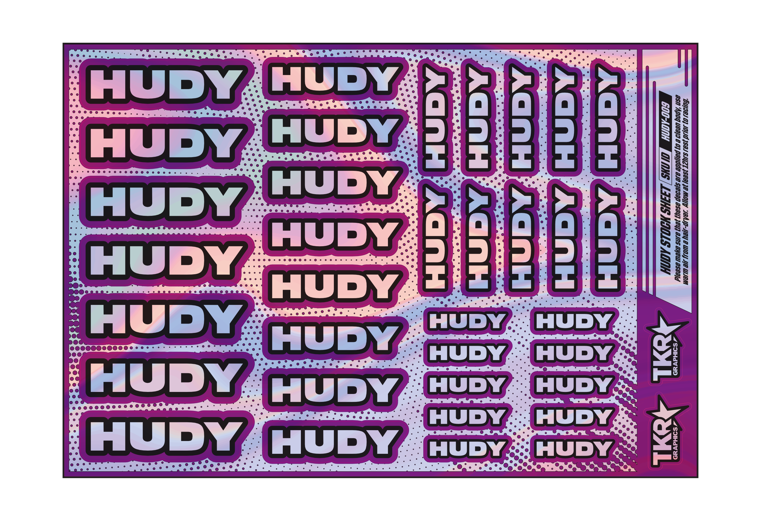 HOLOGRAPHIC HUDY A5 STOCK SHEET