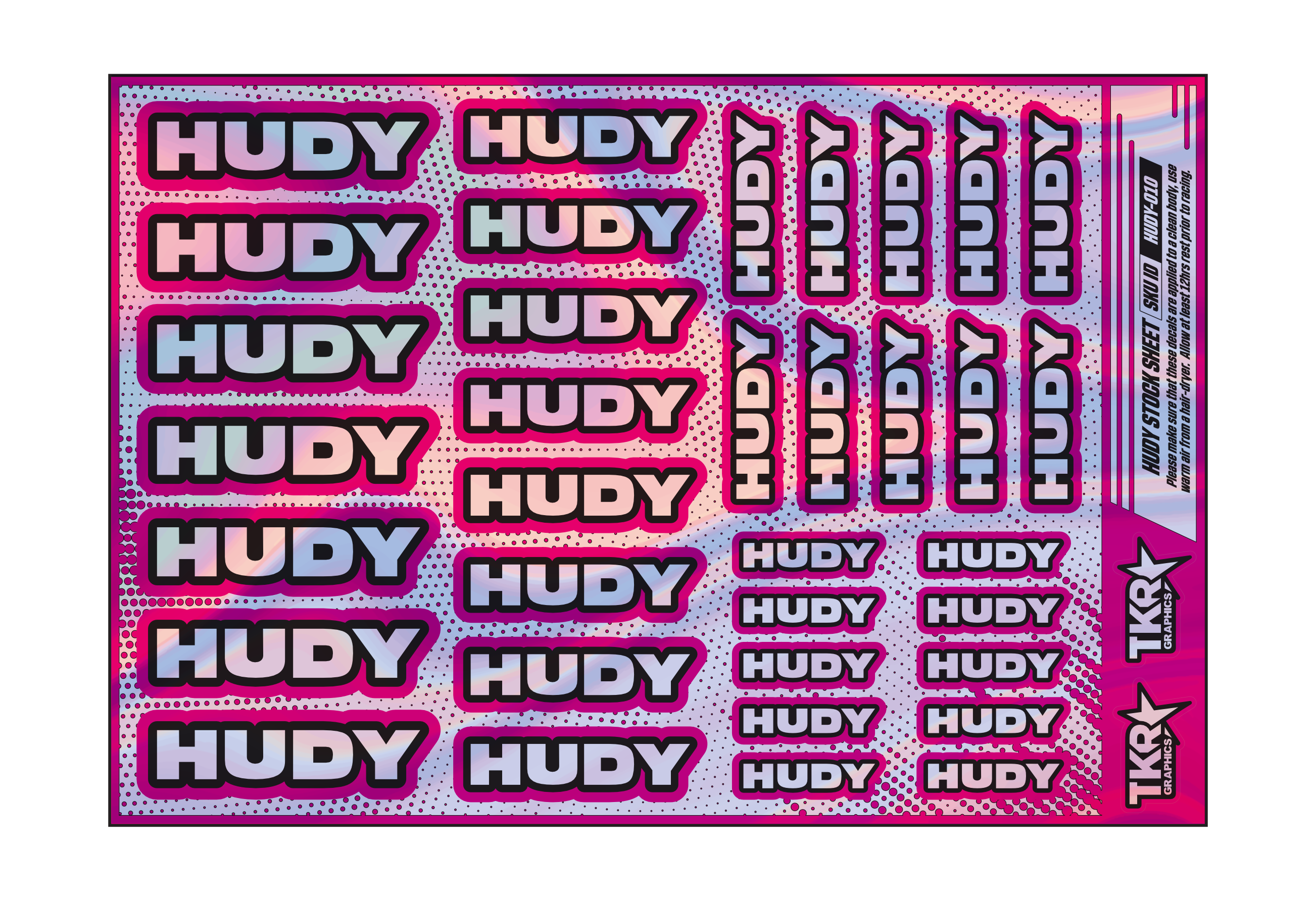 HOLOGRAPHIC HUDY A5 STOCK SHEET