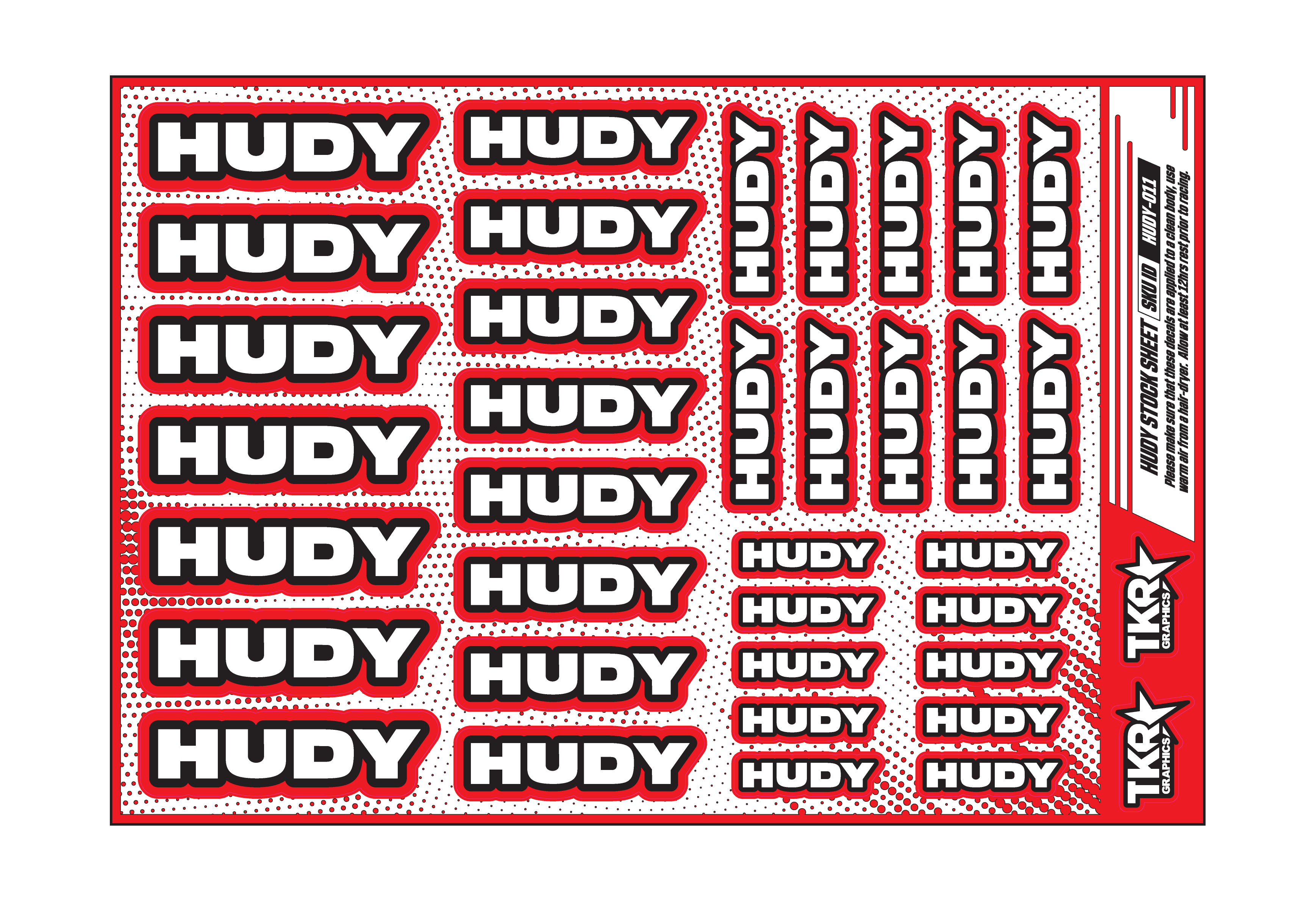 HUDY A5 STOCK SHEET