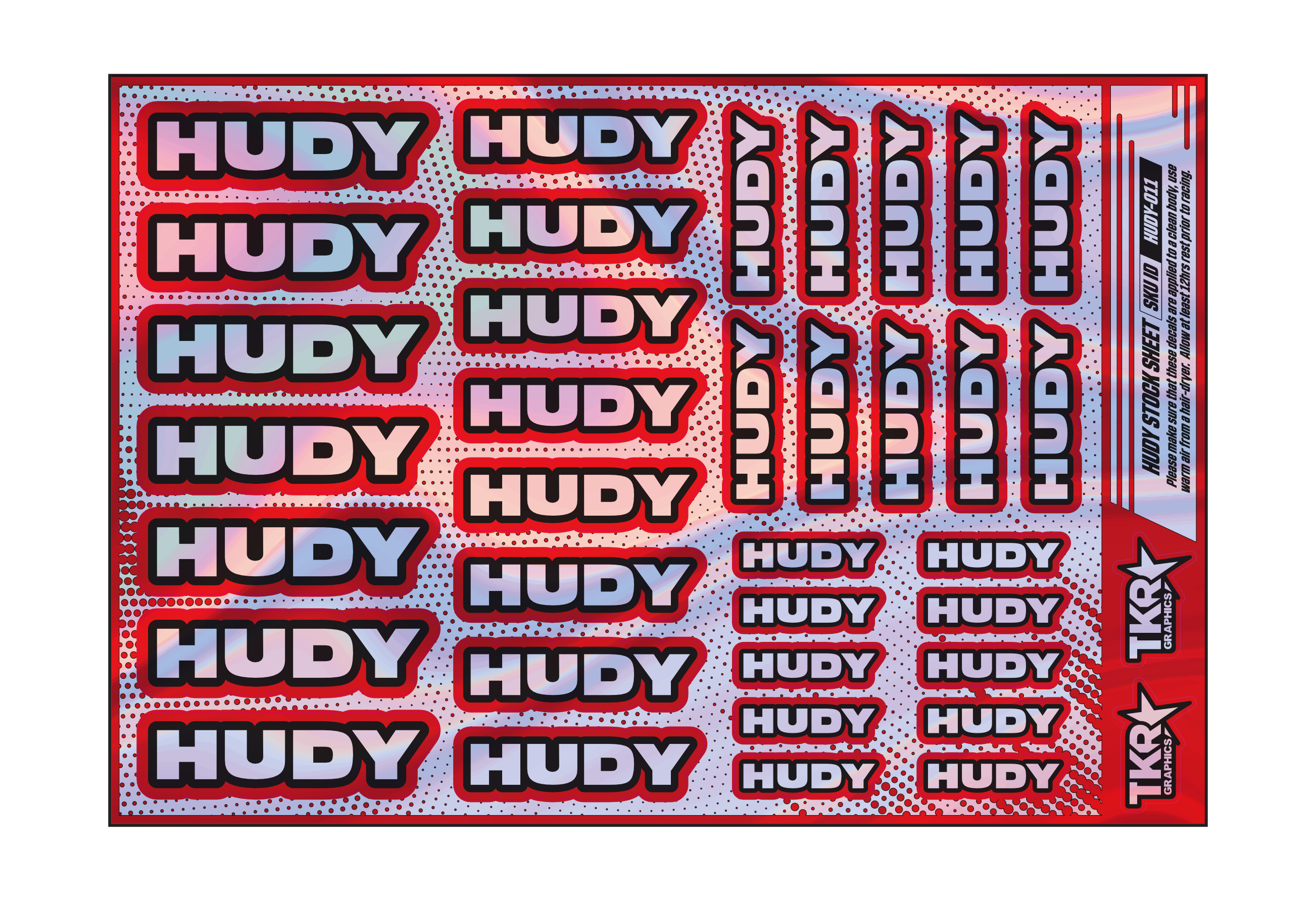 HOLOGRAPHIC HUDY A5 STOCK SHEET