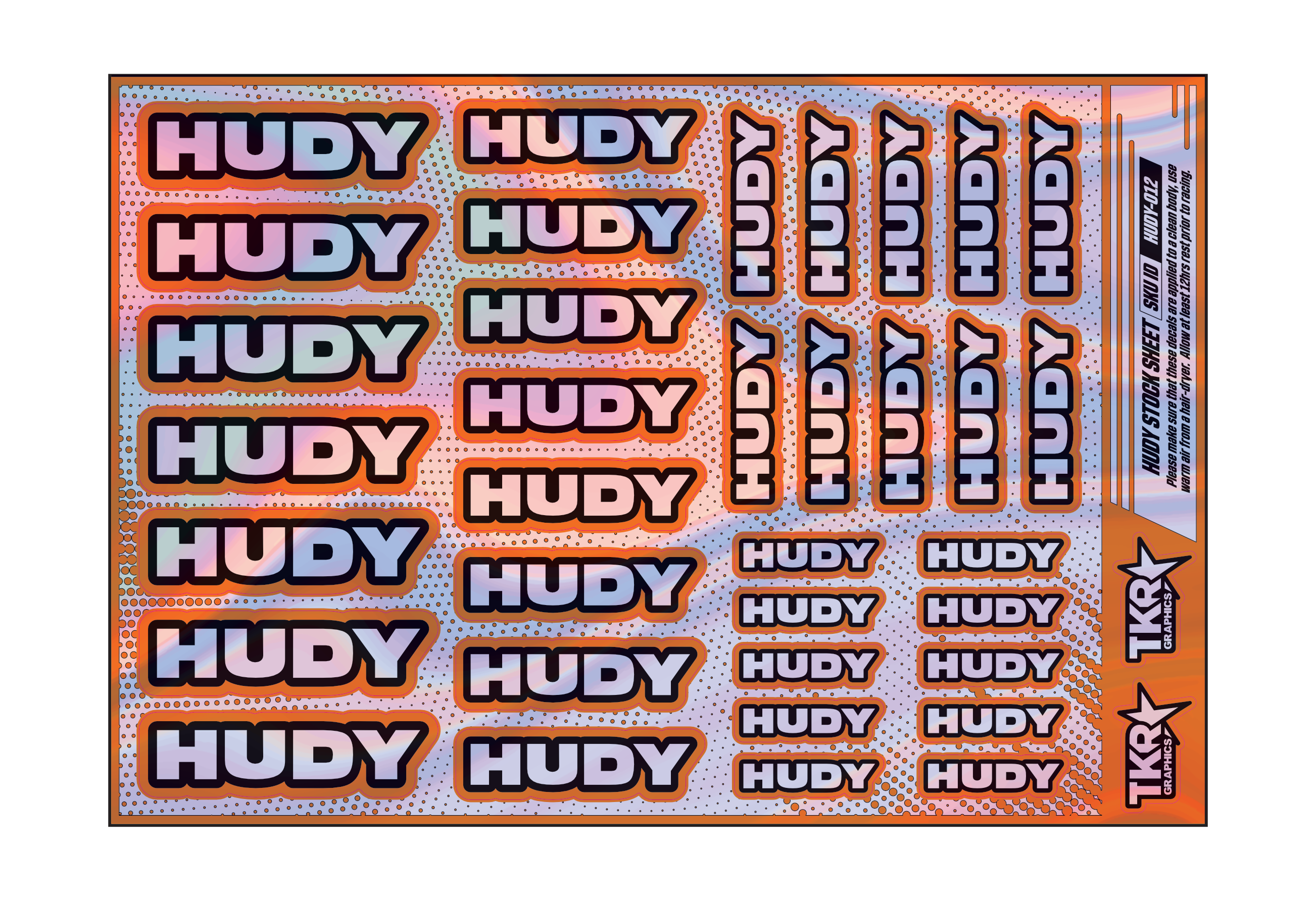 HOLOGRAPHIC HUDY A5 STOCK SHEET