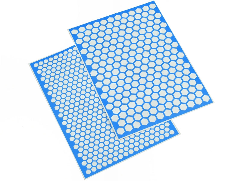 Peel and Paint MASKING SHEETS for Lexan Buggy Shells. (HONEYCOMB)