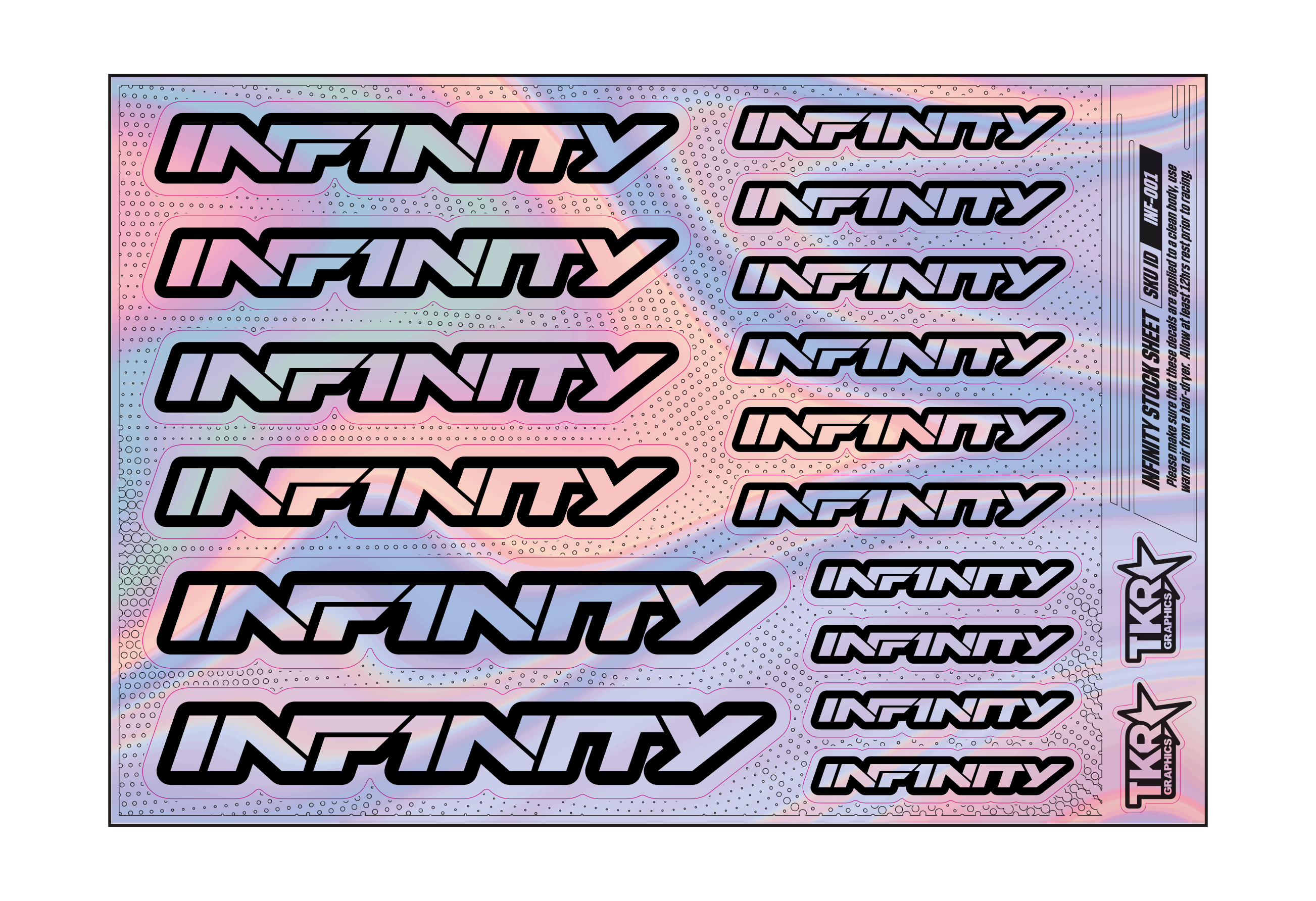 HOLOGRAPHIC INFINITY A5 STOCK SHEET