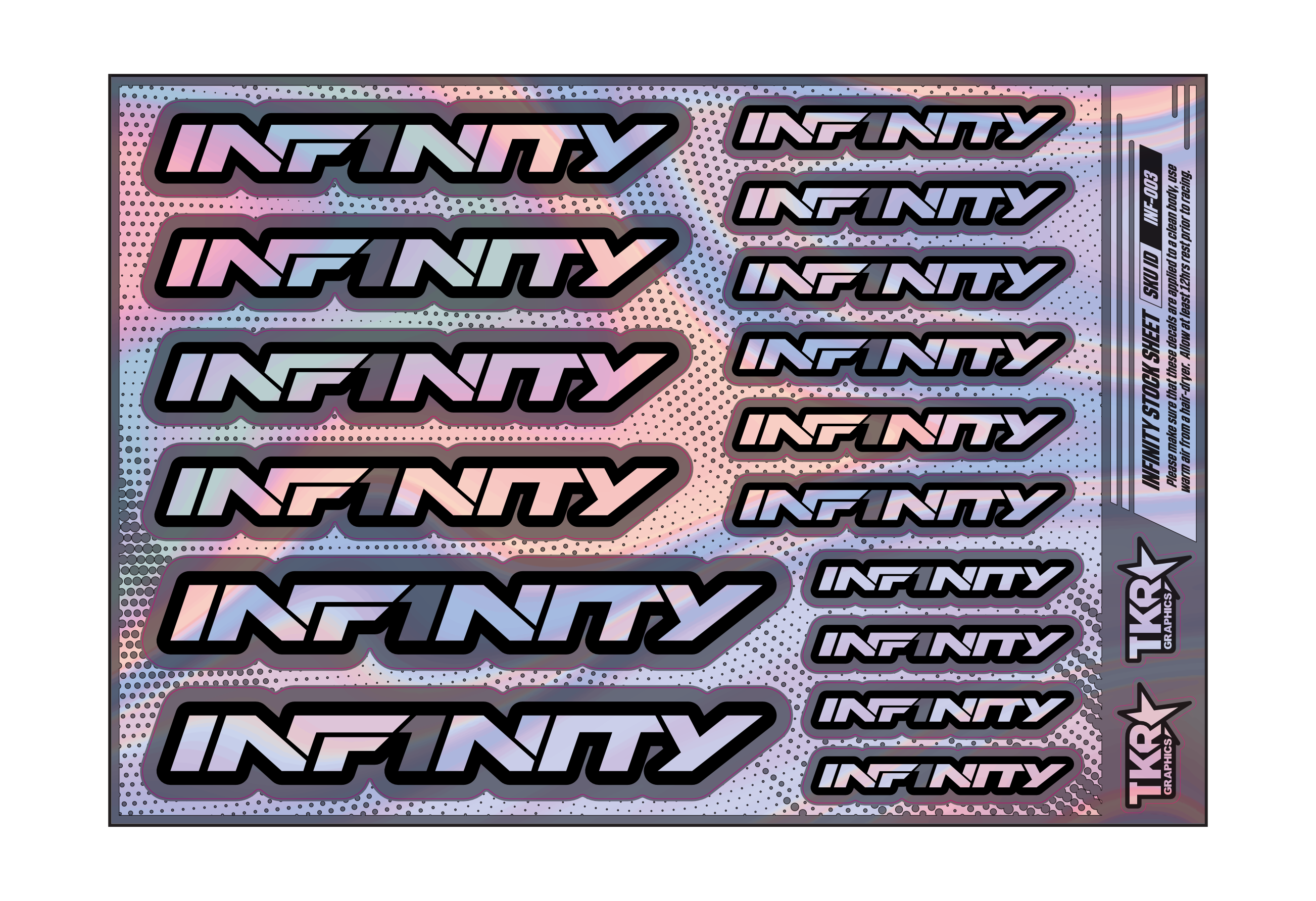 HOLOGRAPHIC INFINITY A5 STOCK SHEET