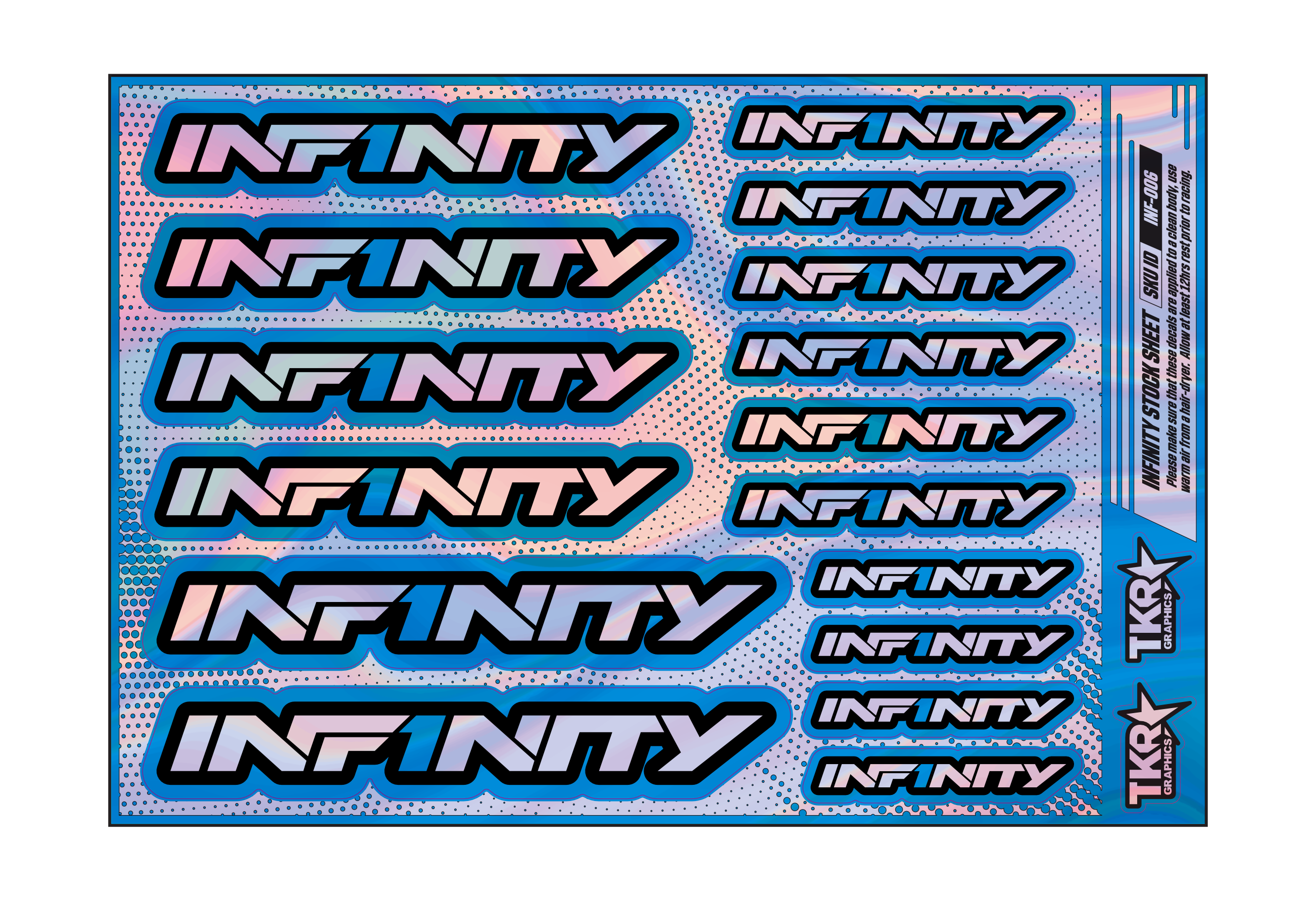 HOLOGRAPHIC INFINITY A5 STOCK SHEET