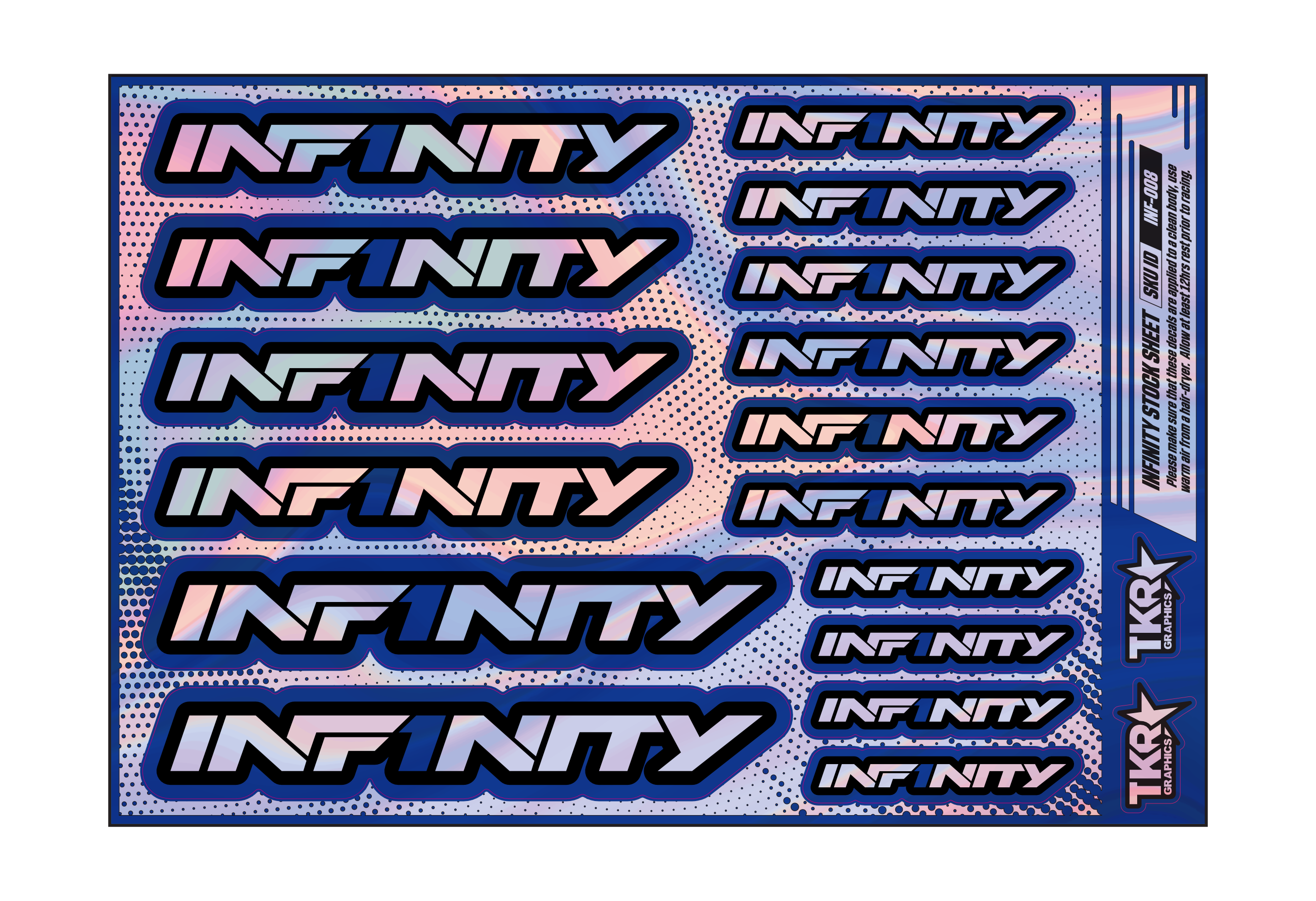 HOLOGRAPHIC INFINITY A5 STOCK SHEET