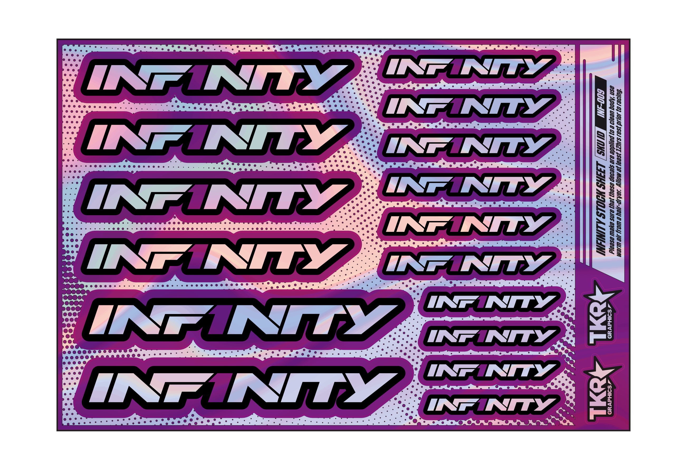 HOLOGRAPHIC INFINITY A5 STOCK SHEET