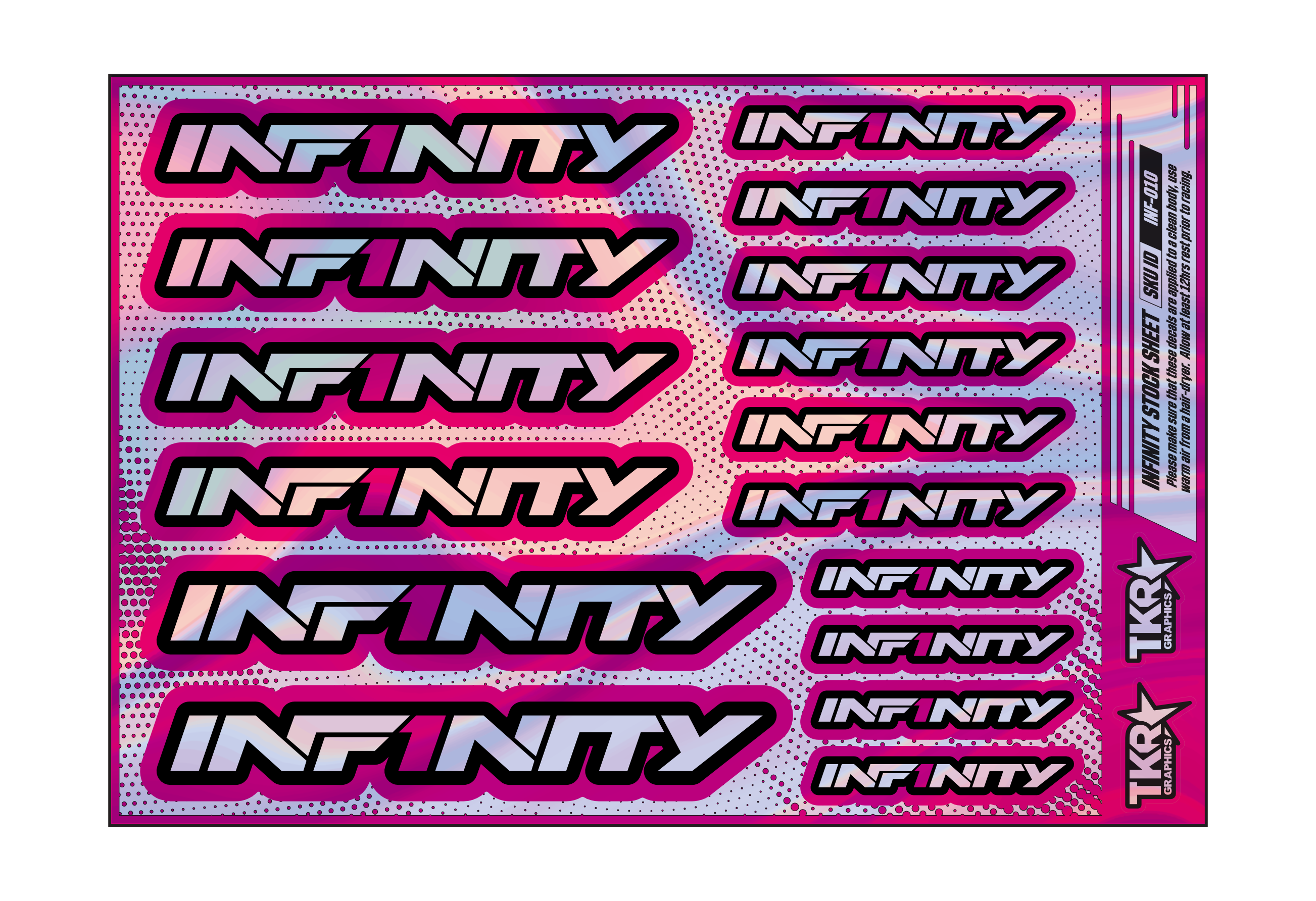 HOLOGRAPHIC INFINITY A5 STOCK SHEET