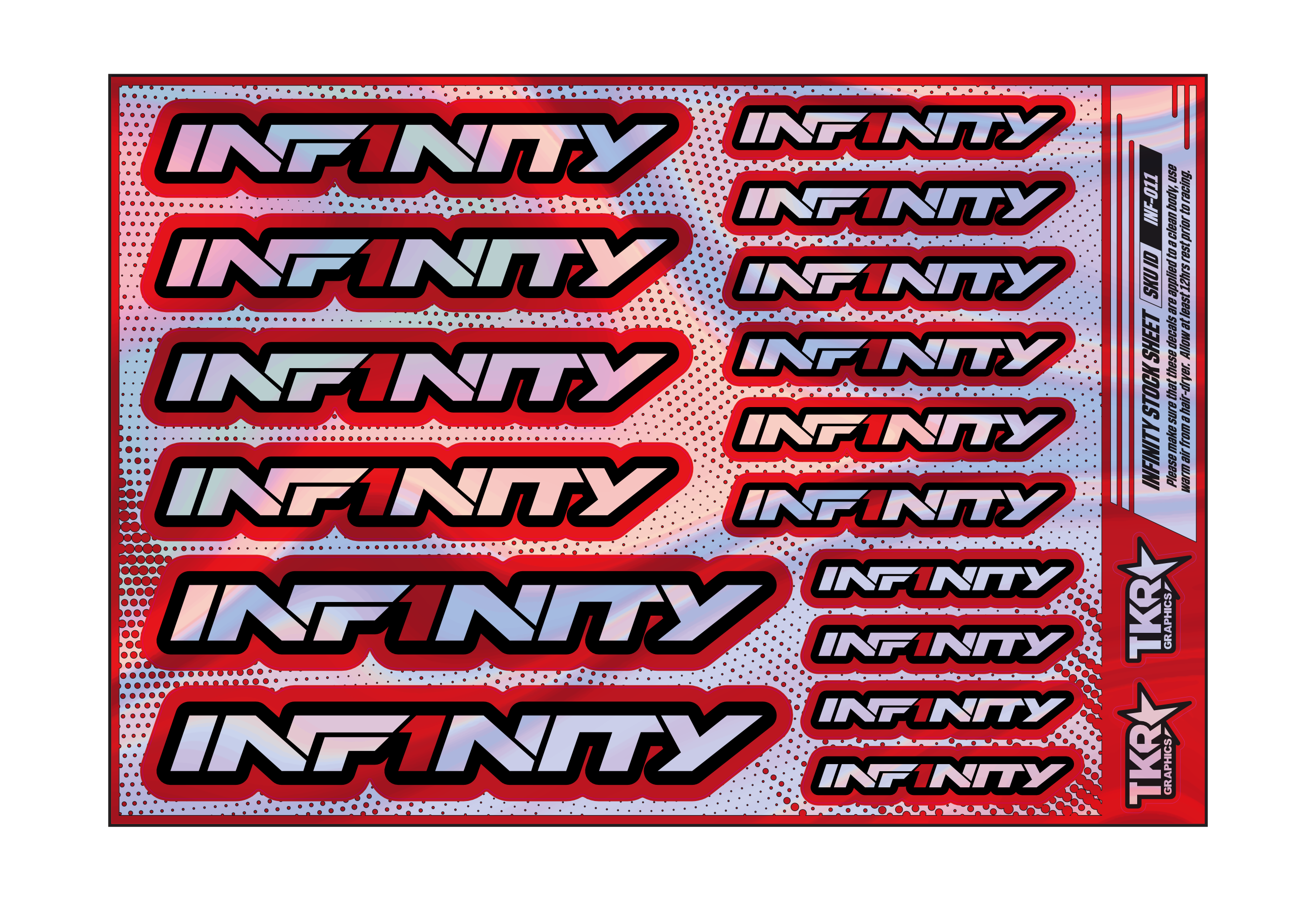 HOLOGRAPHIC INFINITY A5 STOCK SHEET