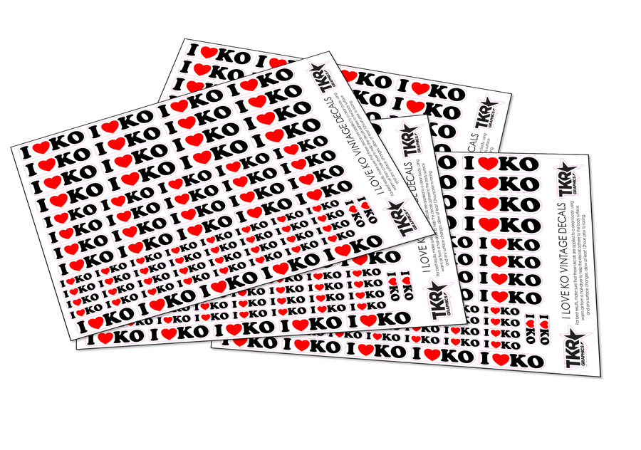 I LOVE KO VINTAGE A5 SHEET ON CLEAR VINYL