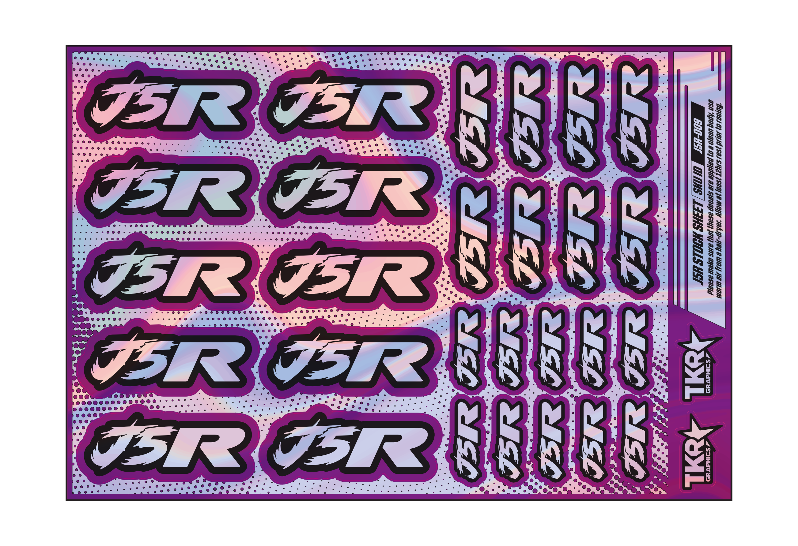 HOLOGRAPHIC J5R A5 STOCK SHEET