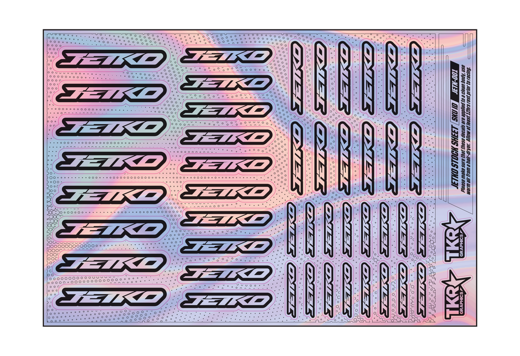 HOLOGRAPHIC JETKO A5 STOCK SHEET